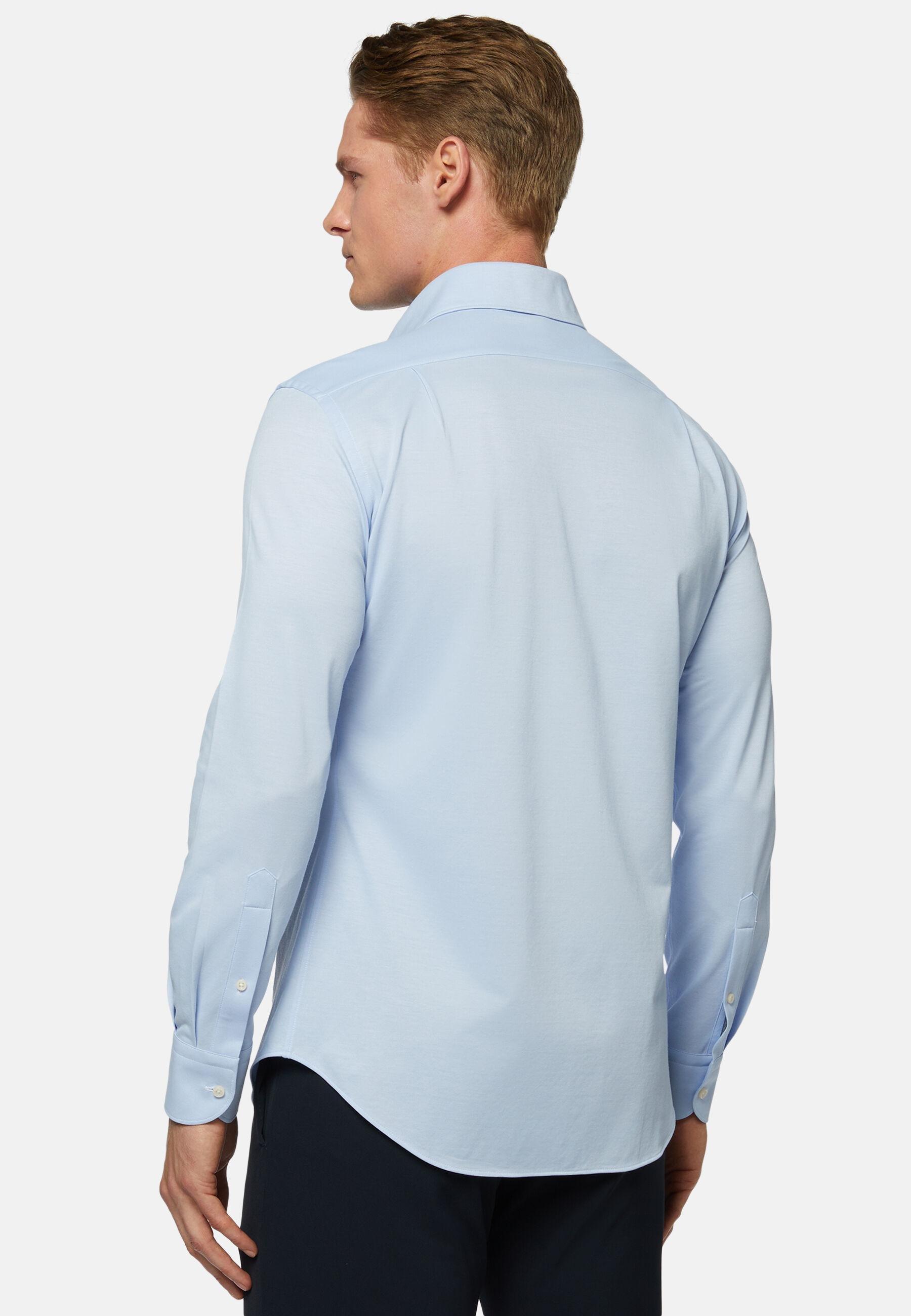 قميص بولو جيرسي ياباني بقصة عادية أزرق, 3901_LTBL, large image number 3