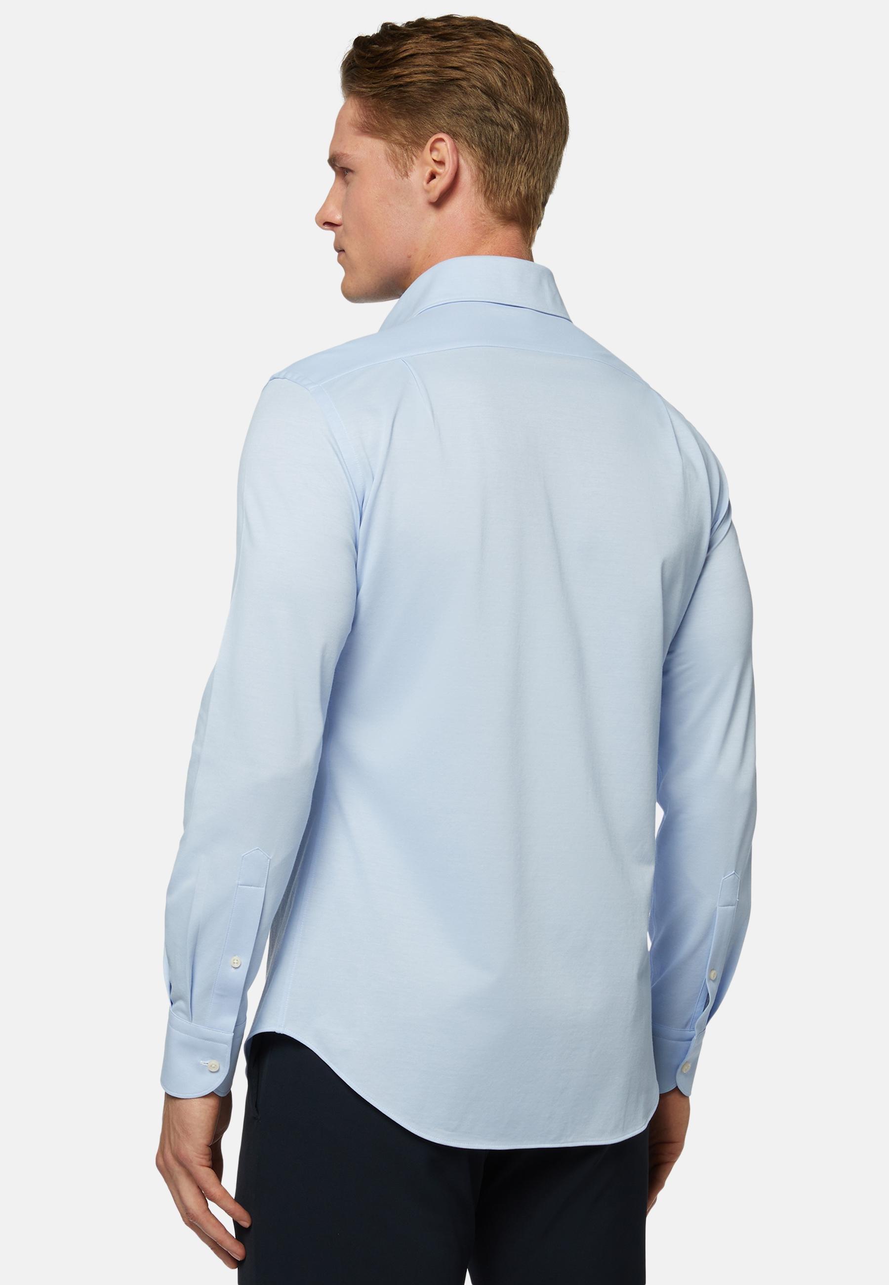 قميص بولو جيرسي ياباني بقصة عادية أزرق, 3901_LTBL, large image number 4