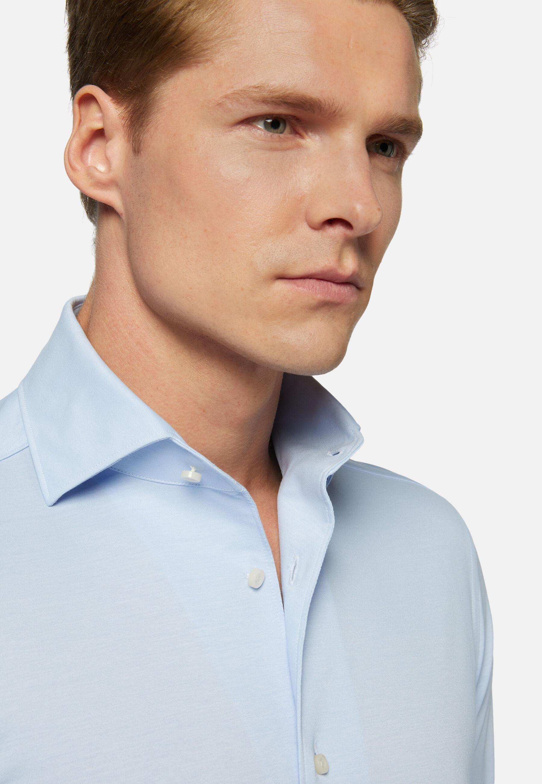 Regular Fit Japanese Jersey Polo Shirt Blue, Light Blue, large image number 5