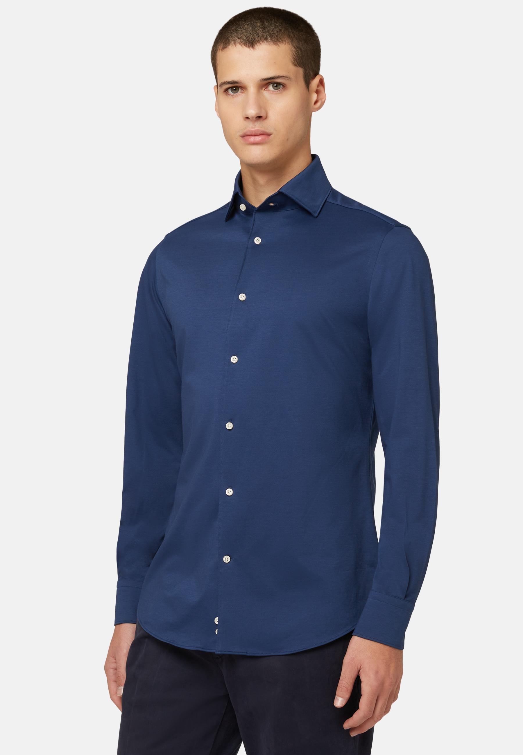 Blue Japanese Jersey Polo Shirt, , medium