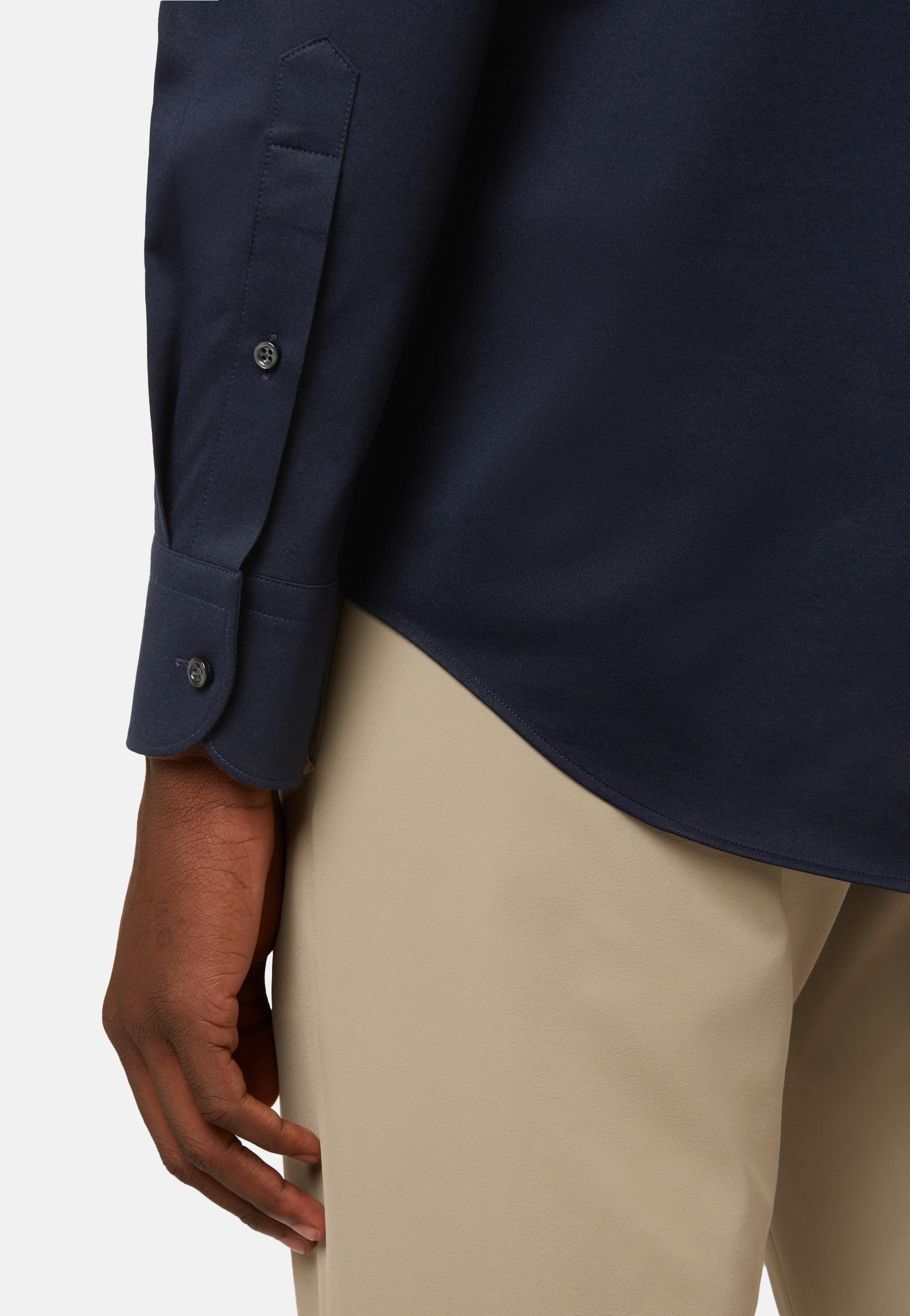 Regular fit japanese jersey polo shirt Blue, , large image number 3