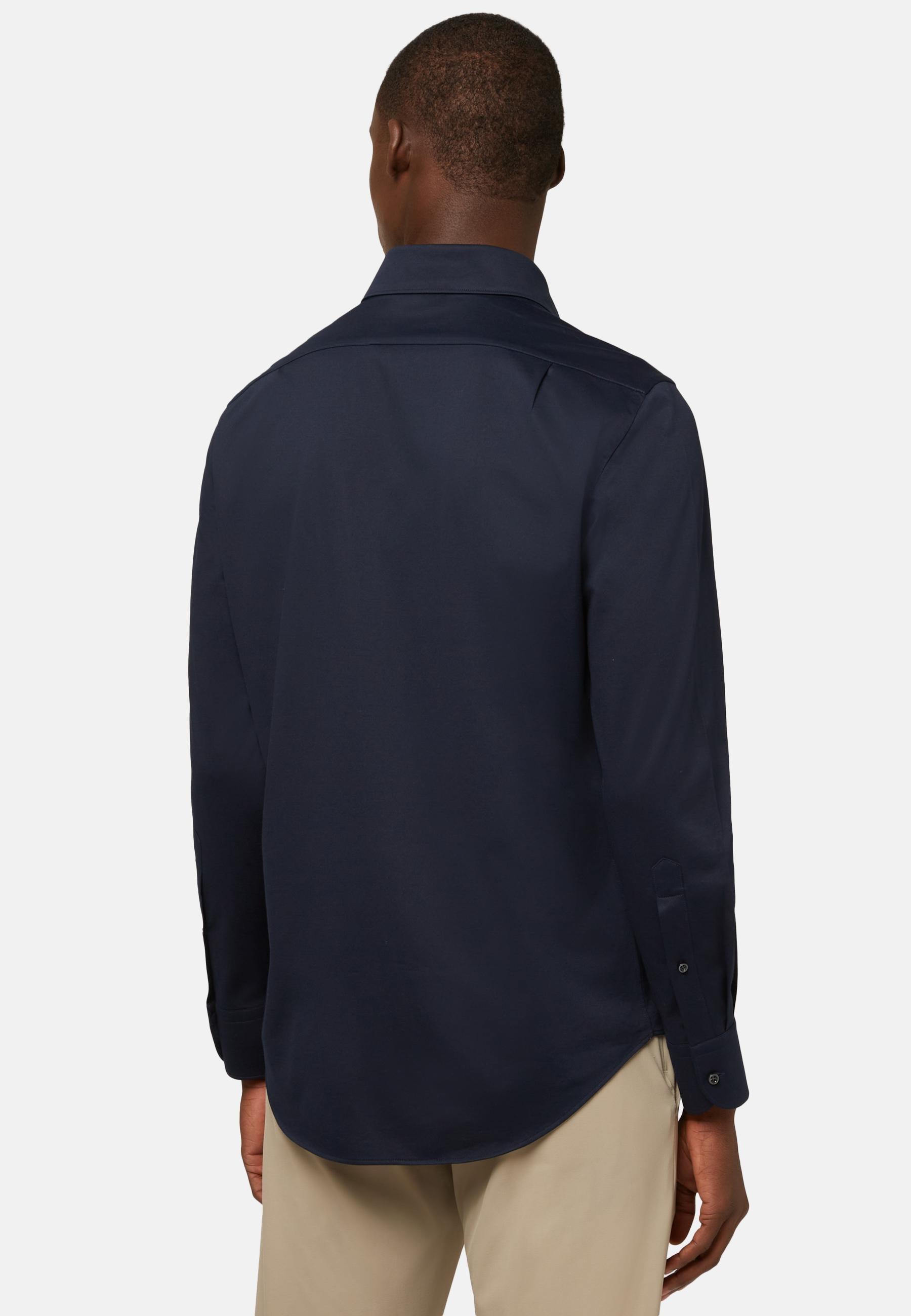 Regular fit japanese jersey polo shirt Dark Navy, 3901_NASC, large image number 4