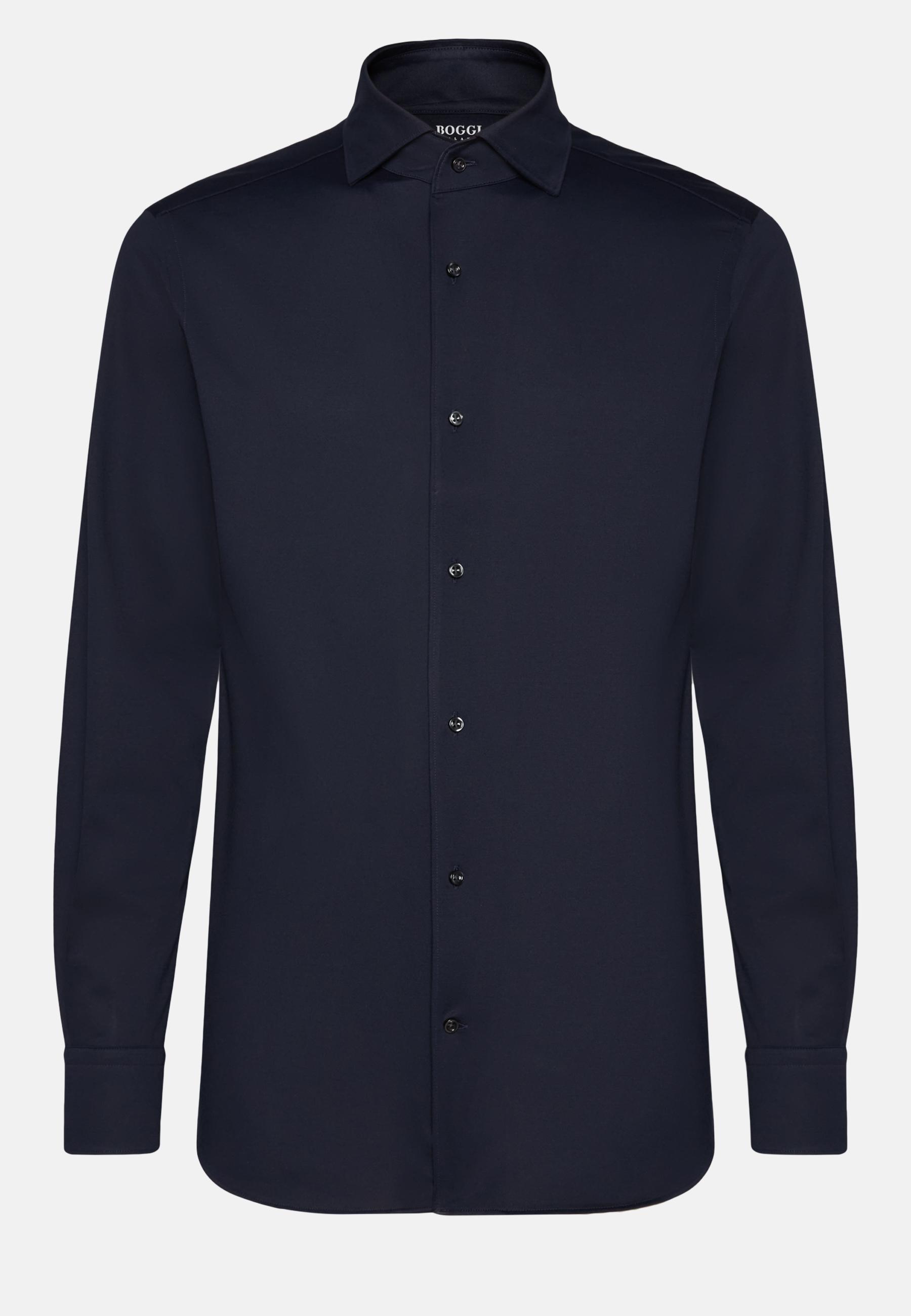 Regular fit japanese jersey polo shirt Dark Navy, 3901_NASC, large image number 10