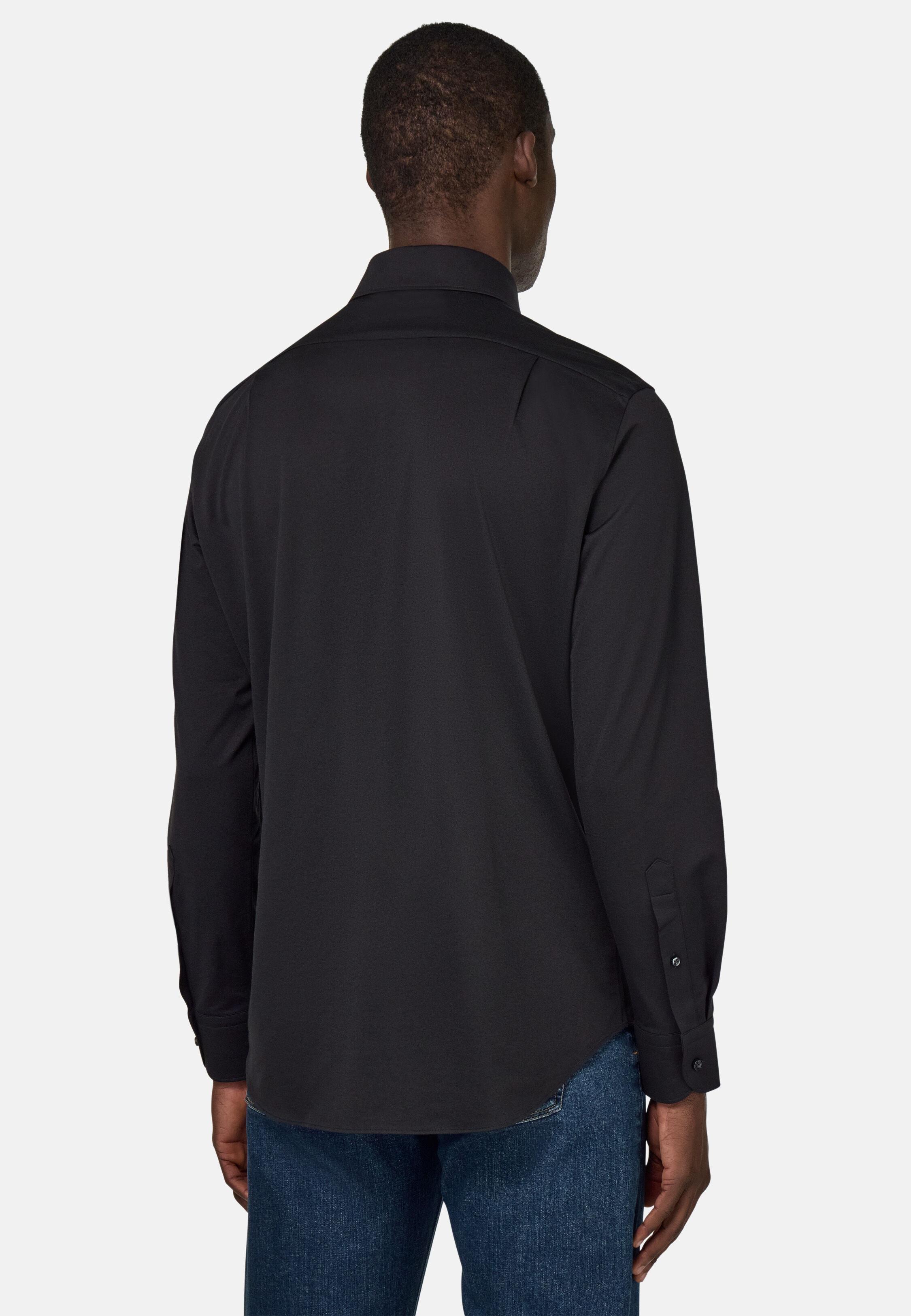 Regular Fit Japanese Jersey Polo Shirt Black, 3901_BLAC, large image number 1