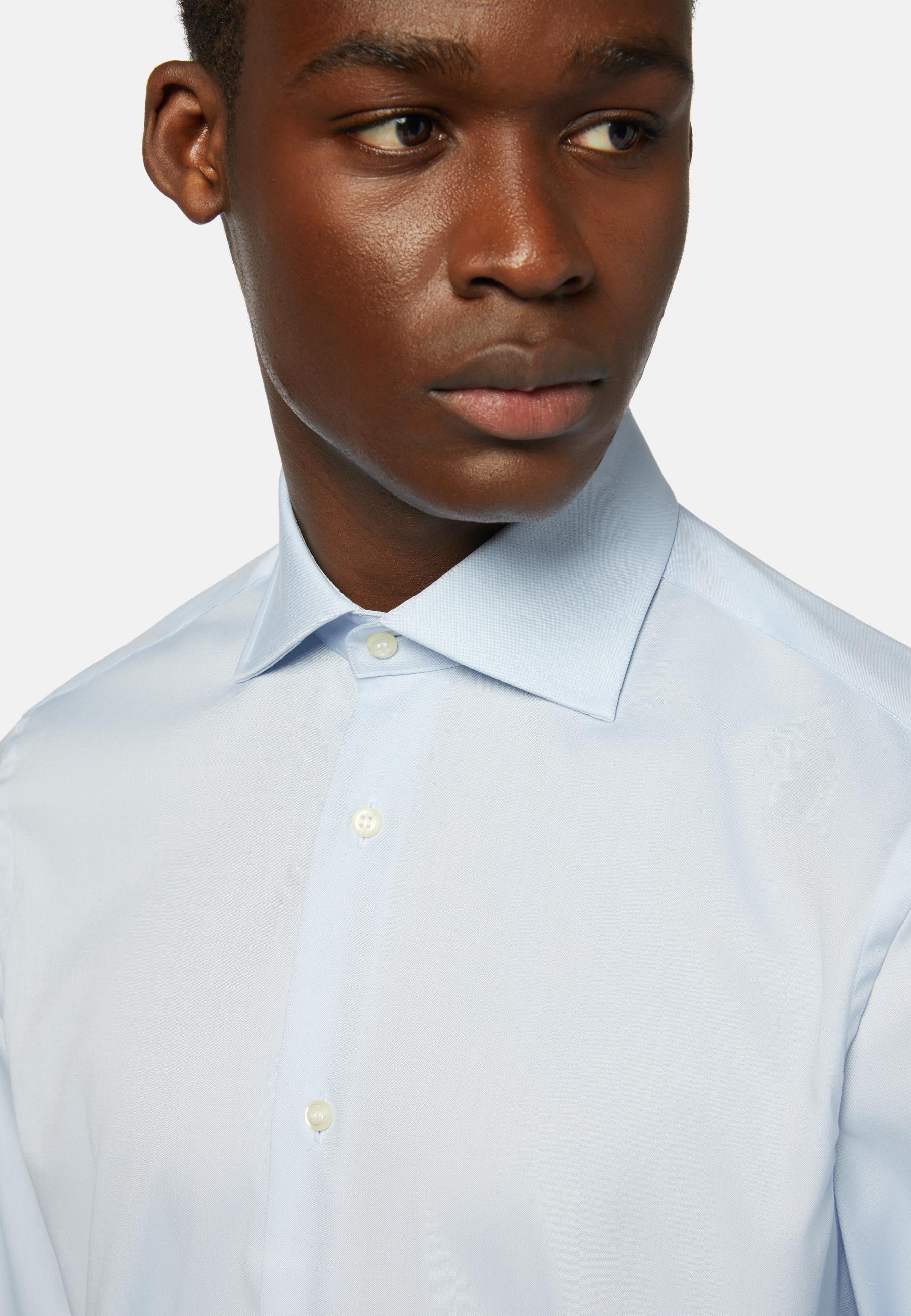 Blue Stretch Slim Fit Shirt, , large image number 1