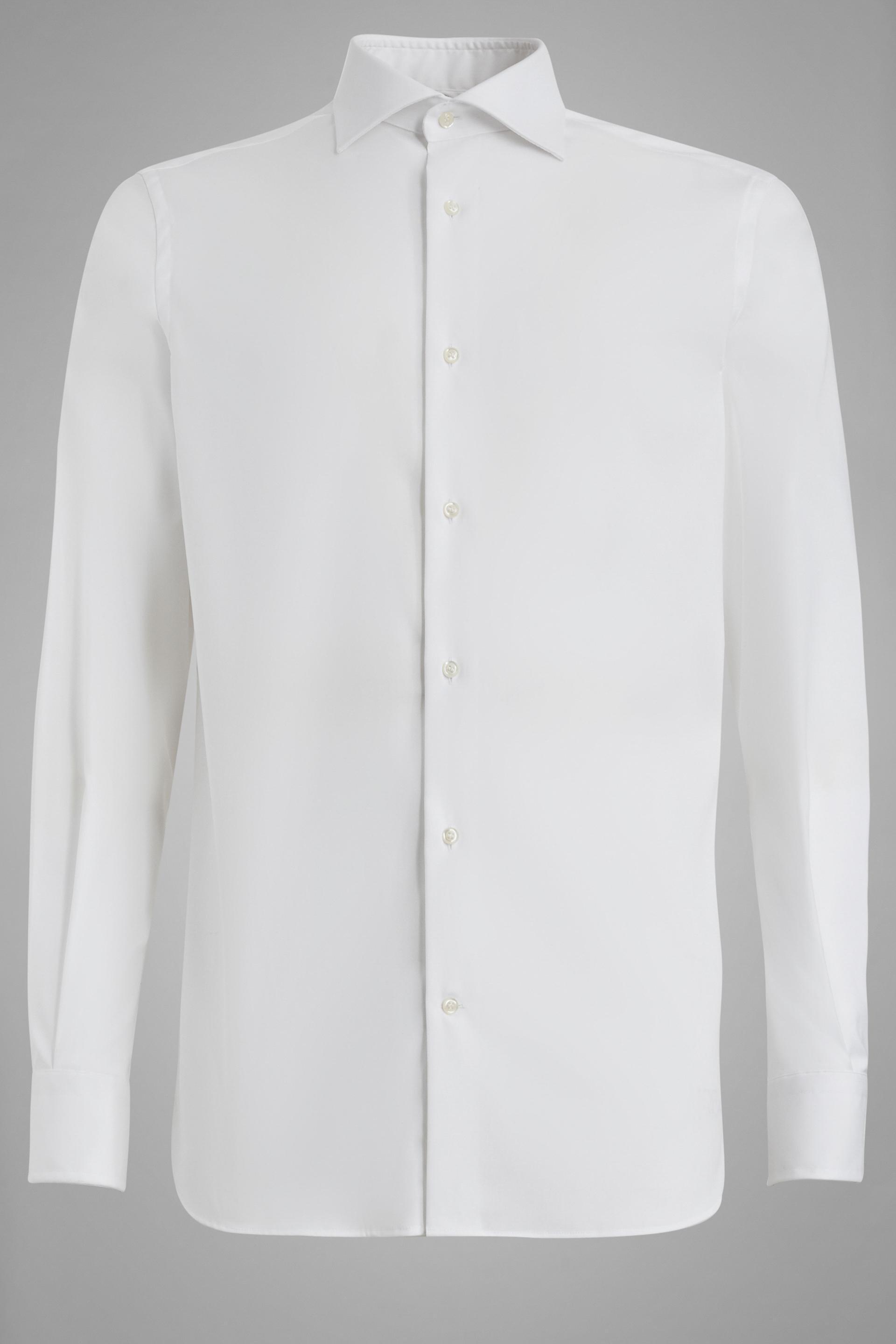 White Cotton Pin Point Regular Fit Shirt White, White, large image number 4
