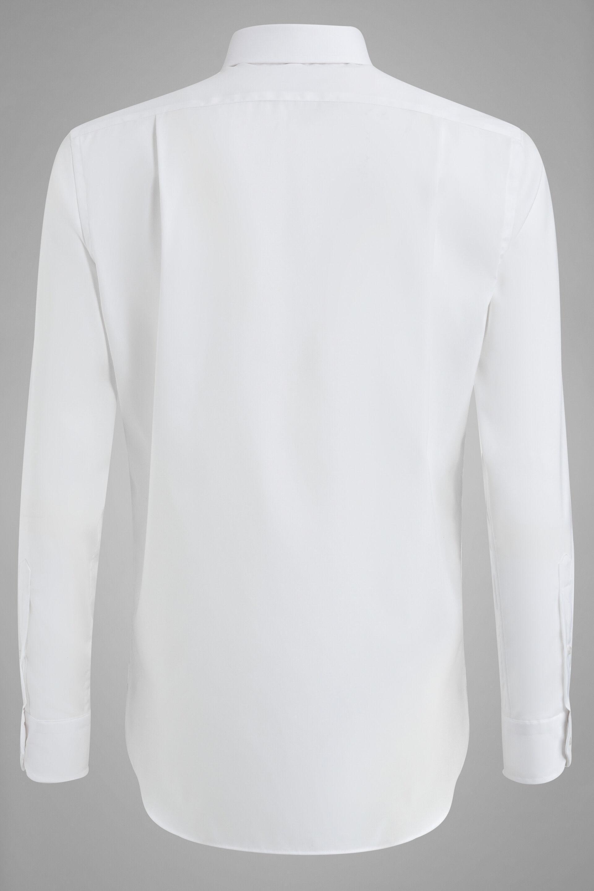 White Cotton Pin Point Regular Fit Shirt White, White, large image number 5