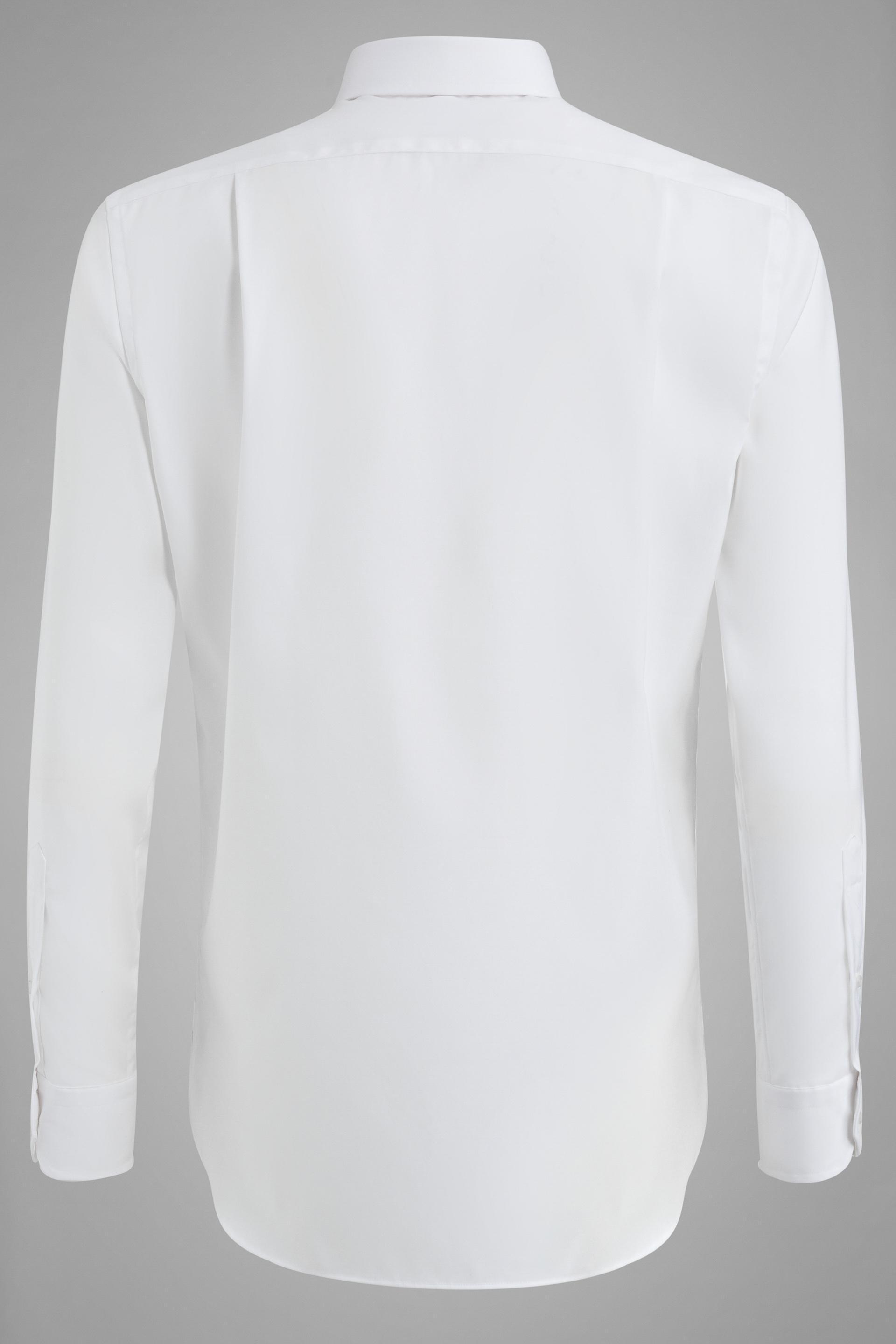 White Cotton Pin Point Regular Fit Shirt White, White, large image number 6