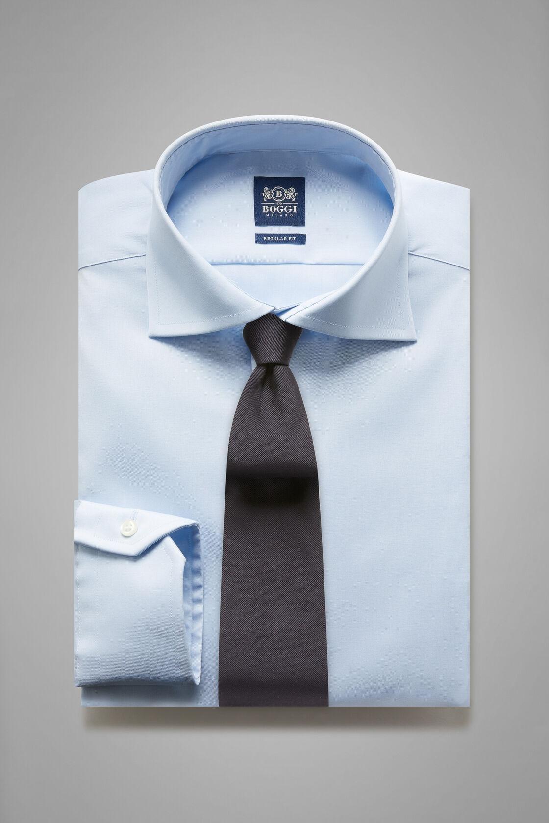 Blue Cotton Pin Point Shirt, , medium