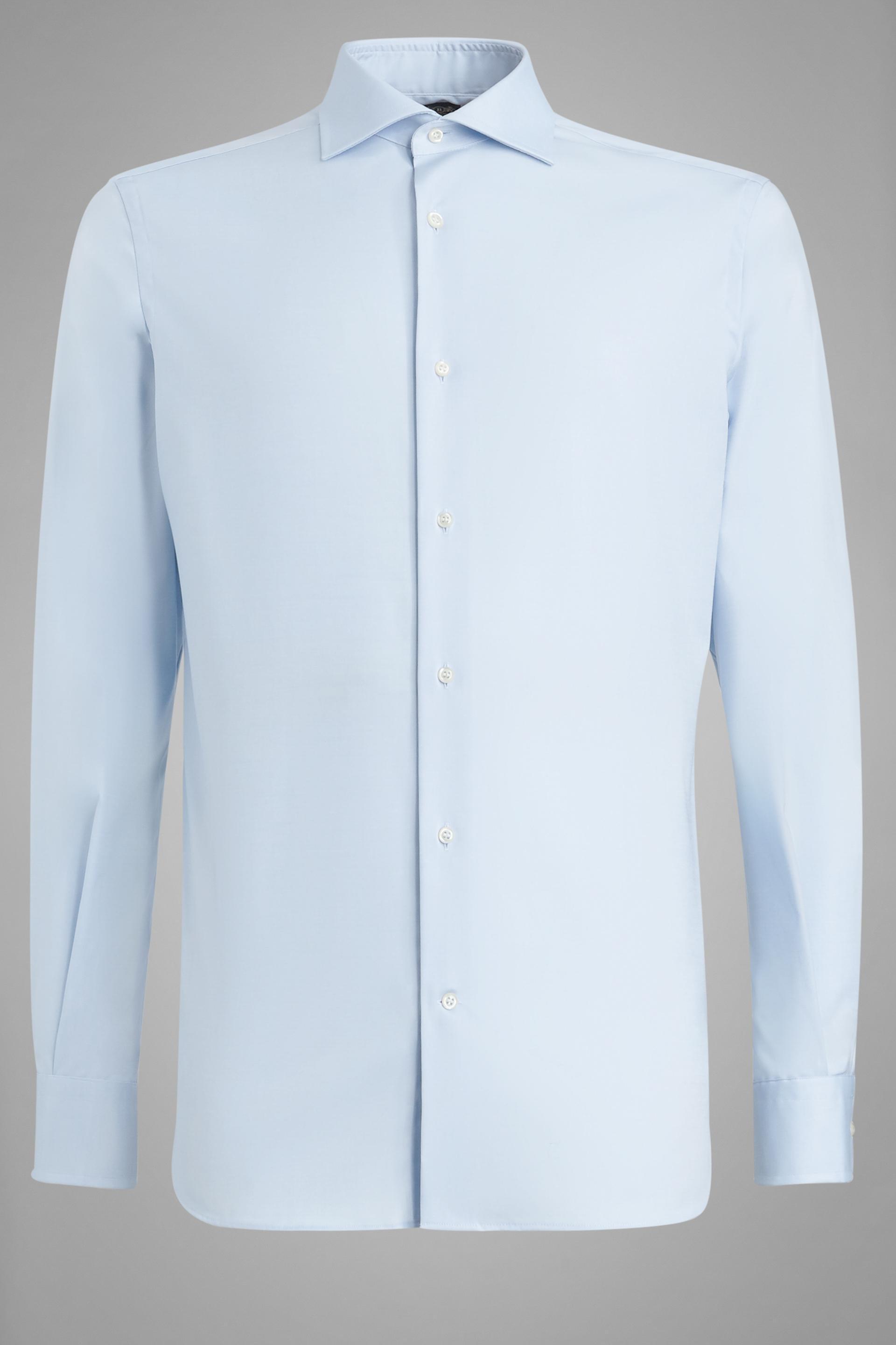 Light Blue Regular Fit Cotton Pin Point Shirt Blue, Light Blue, large image number 4