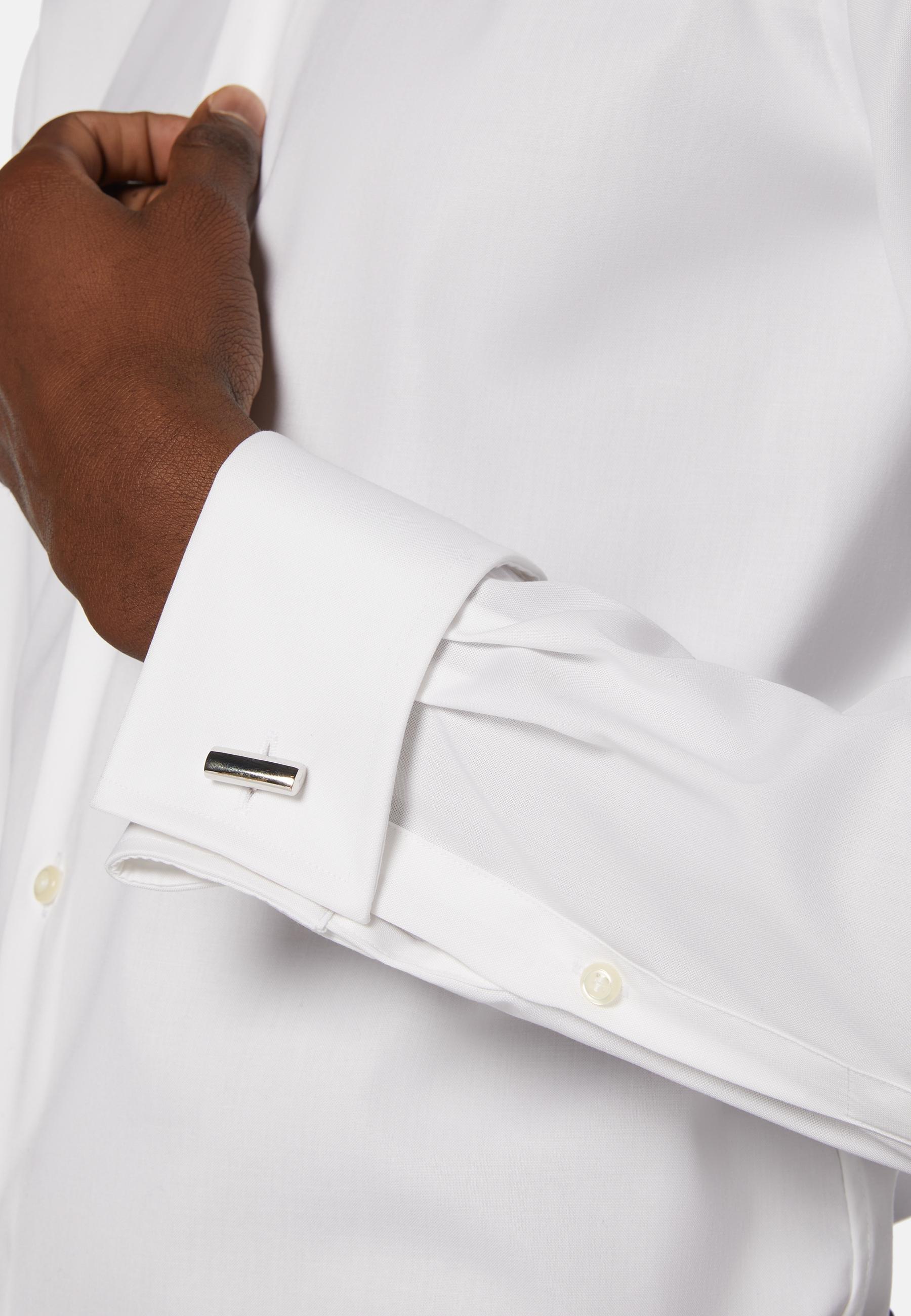 Stretch Plain Formal Shirt, White, medium
