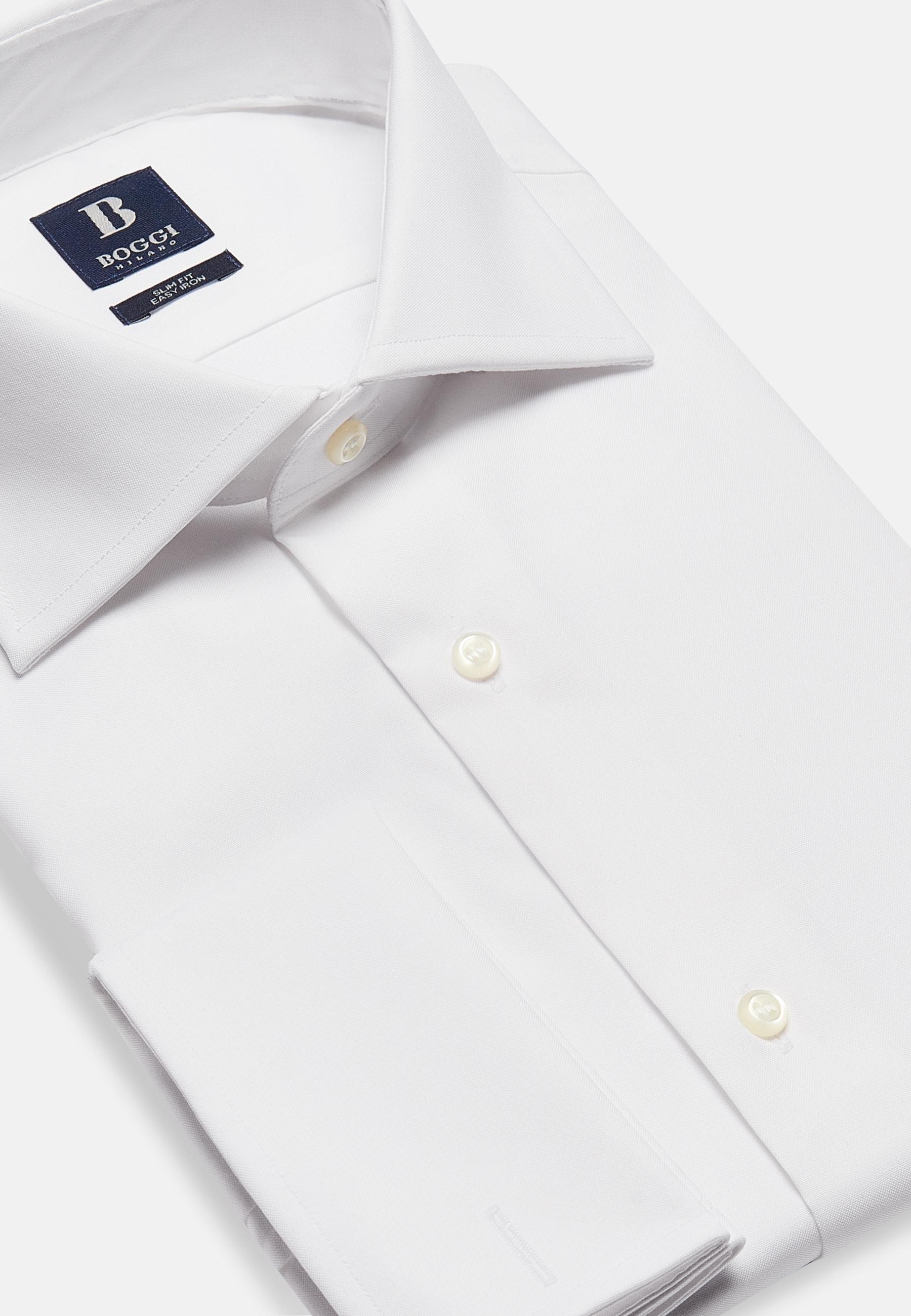 Boggi Milano - White Stretch Windsor Collar Shirt