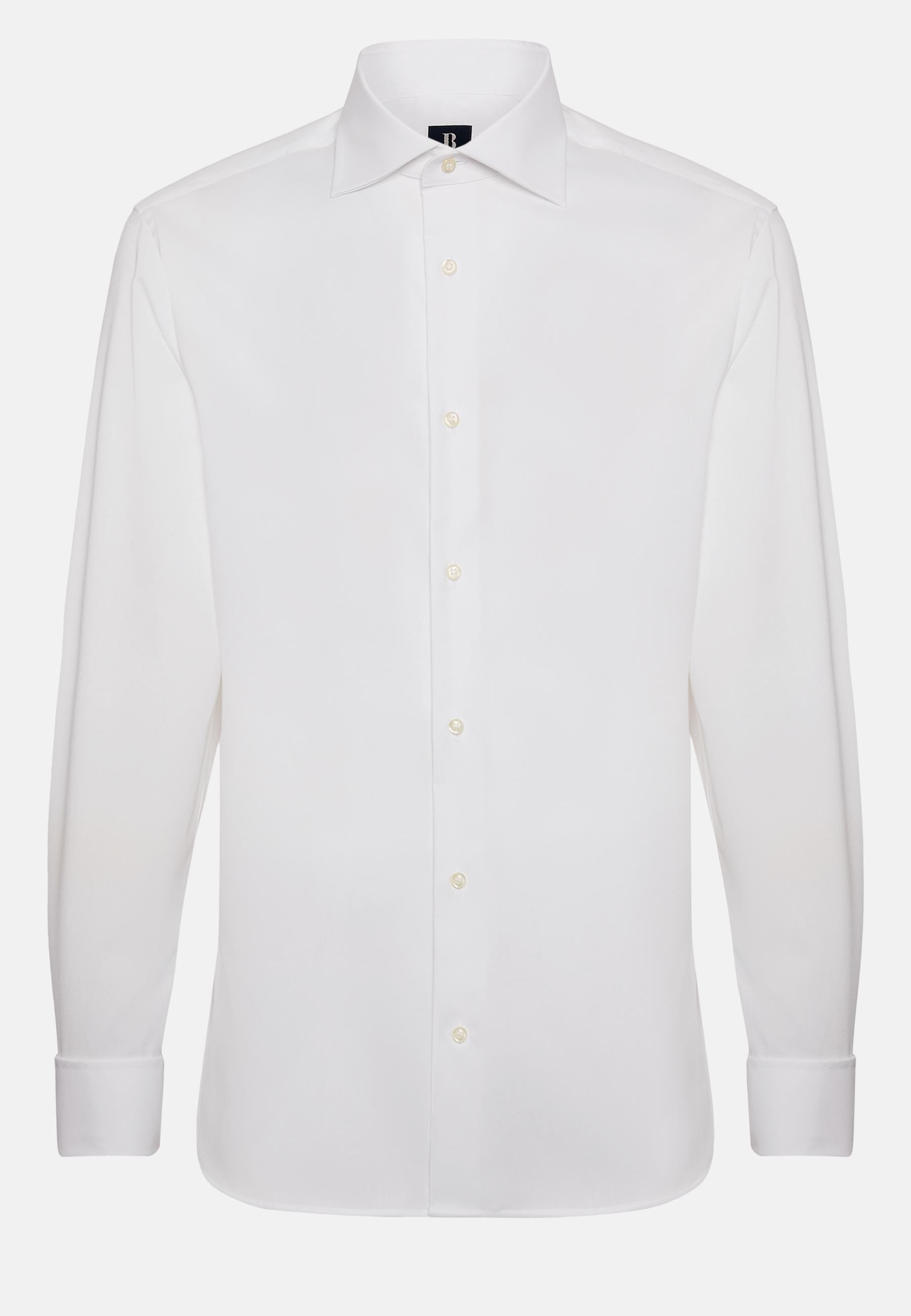 Stretch Plain Formal Shirt, White, medium