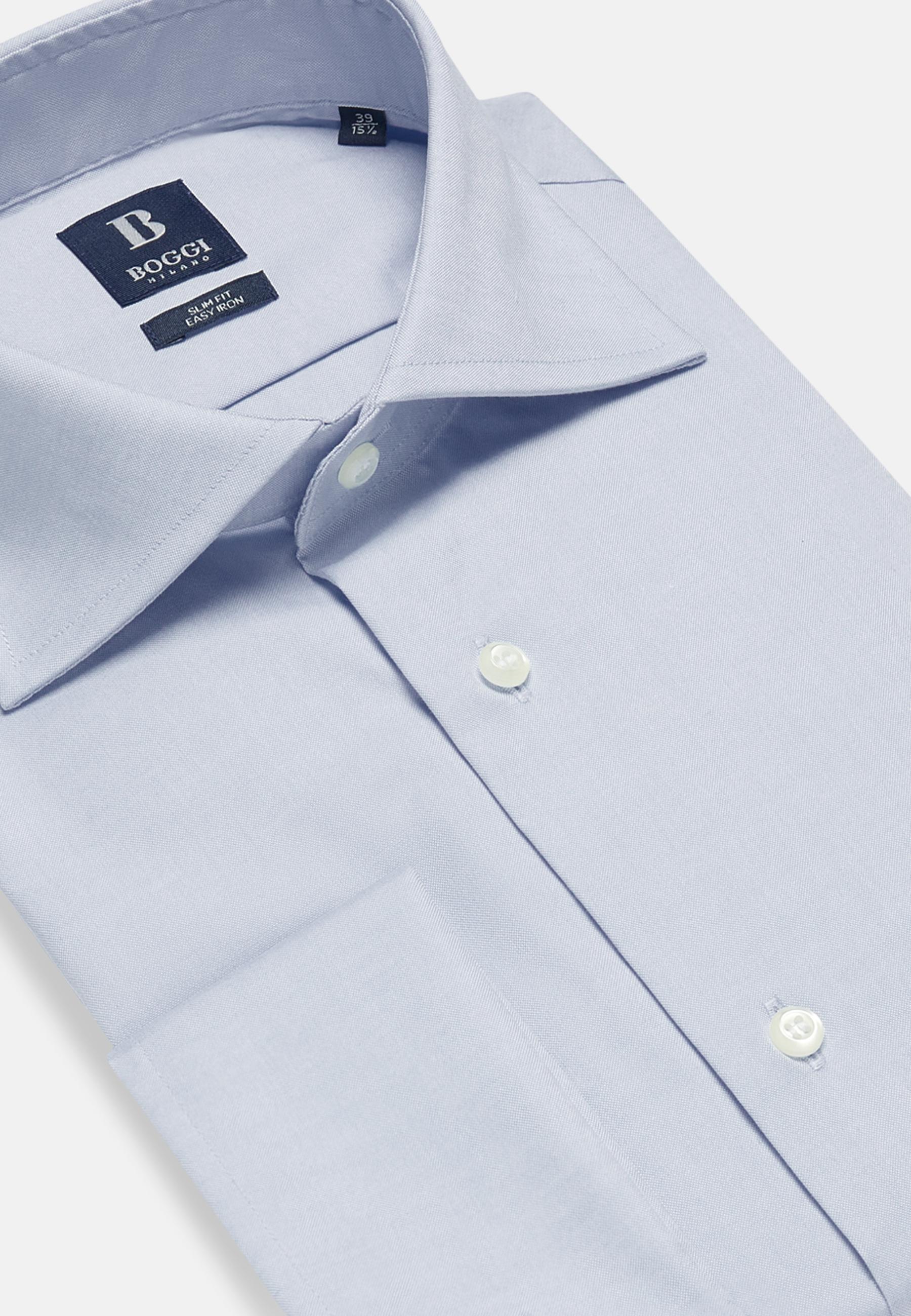 Stretch Tailored Formal Shirt, Light Blue, large image number 1