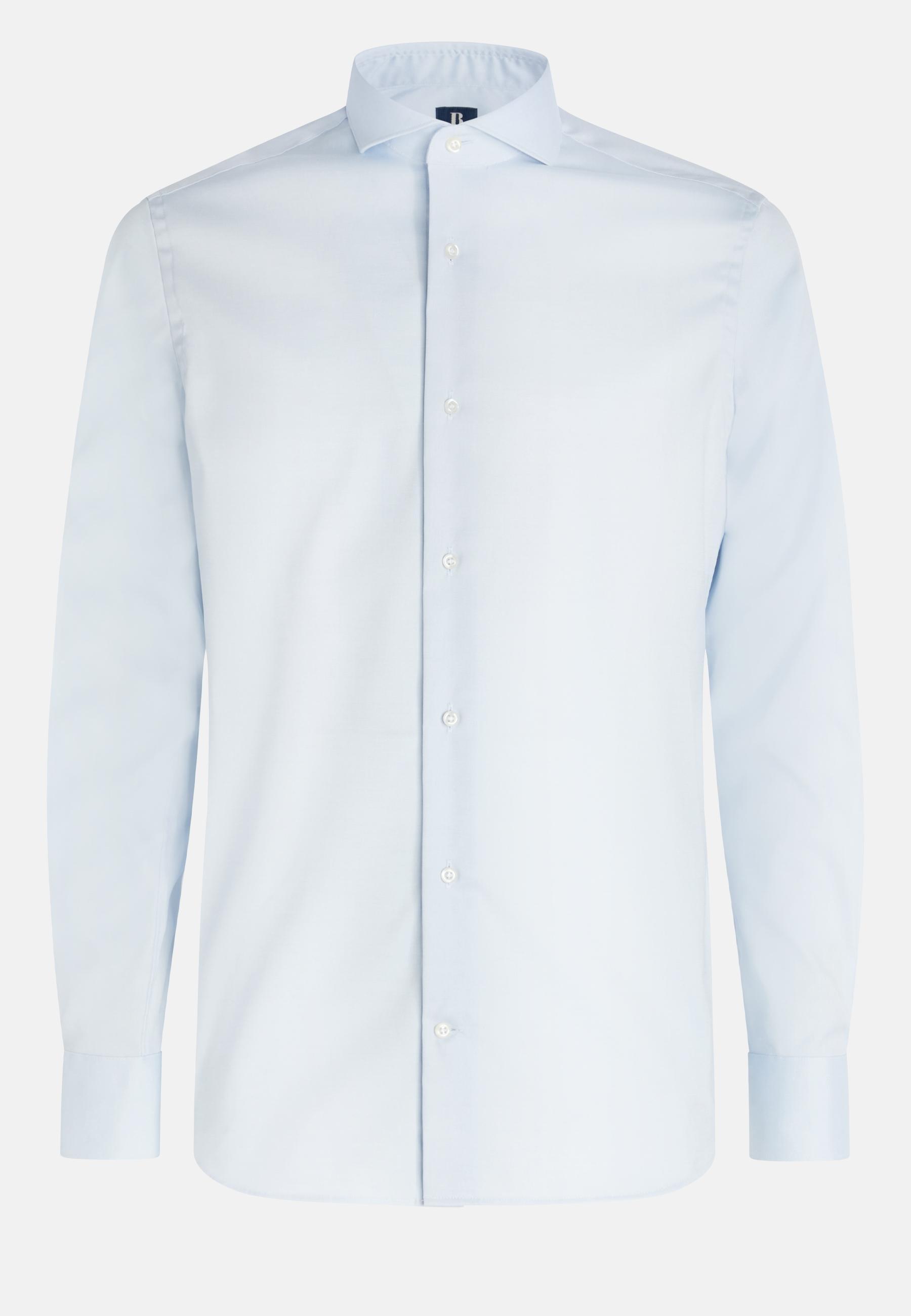 Stretch p.point napoli collar shirt slim fit Blue, , large image number 4