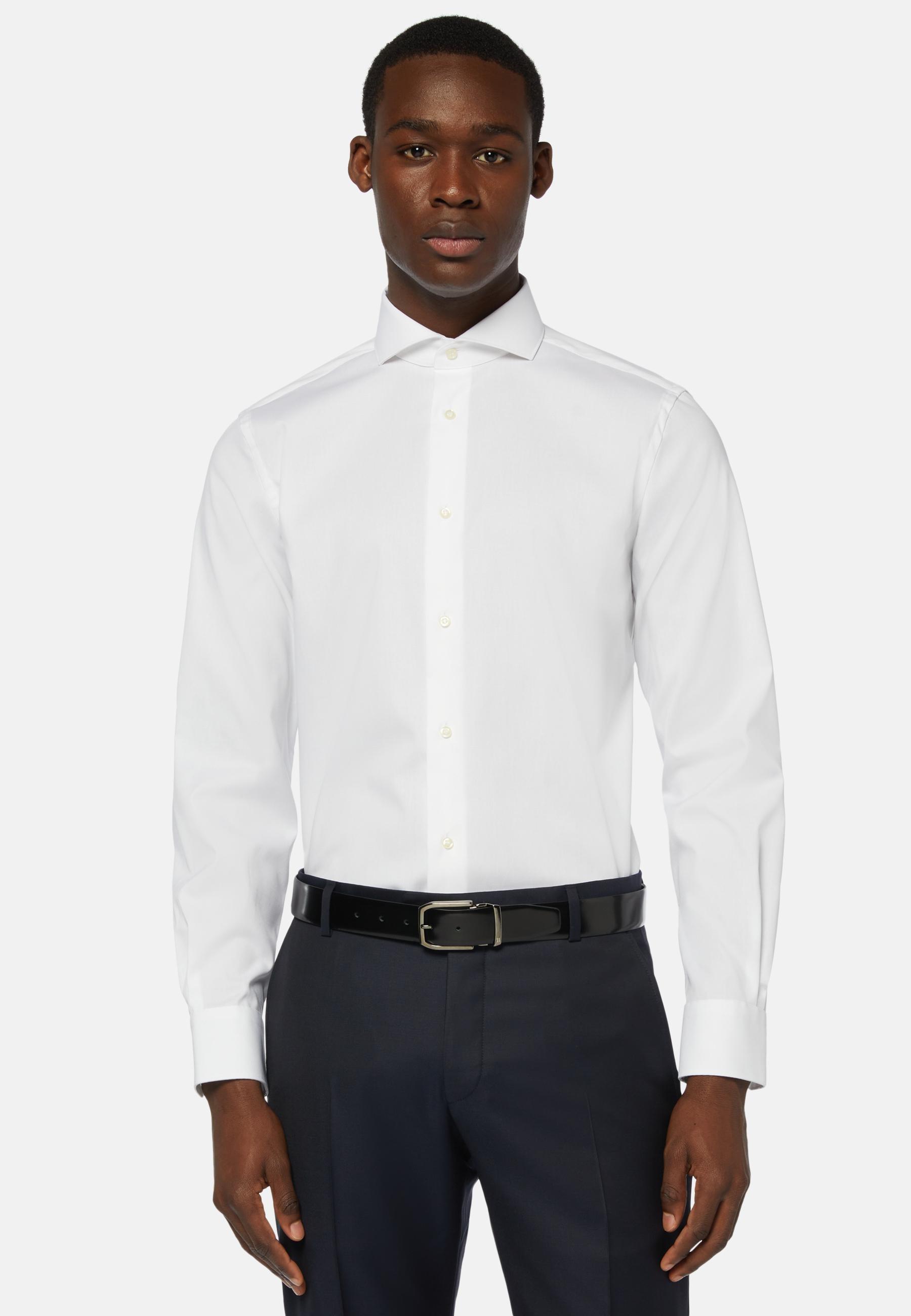 Stretch Plain Formal Shirt, , large image number 0