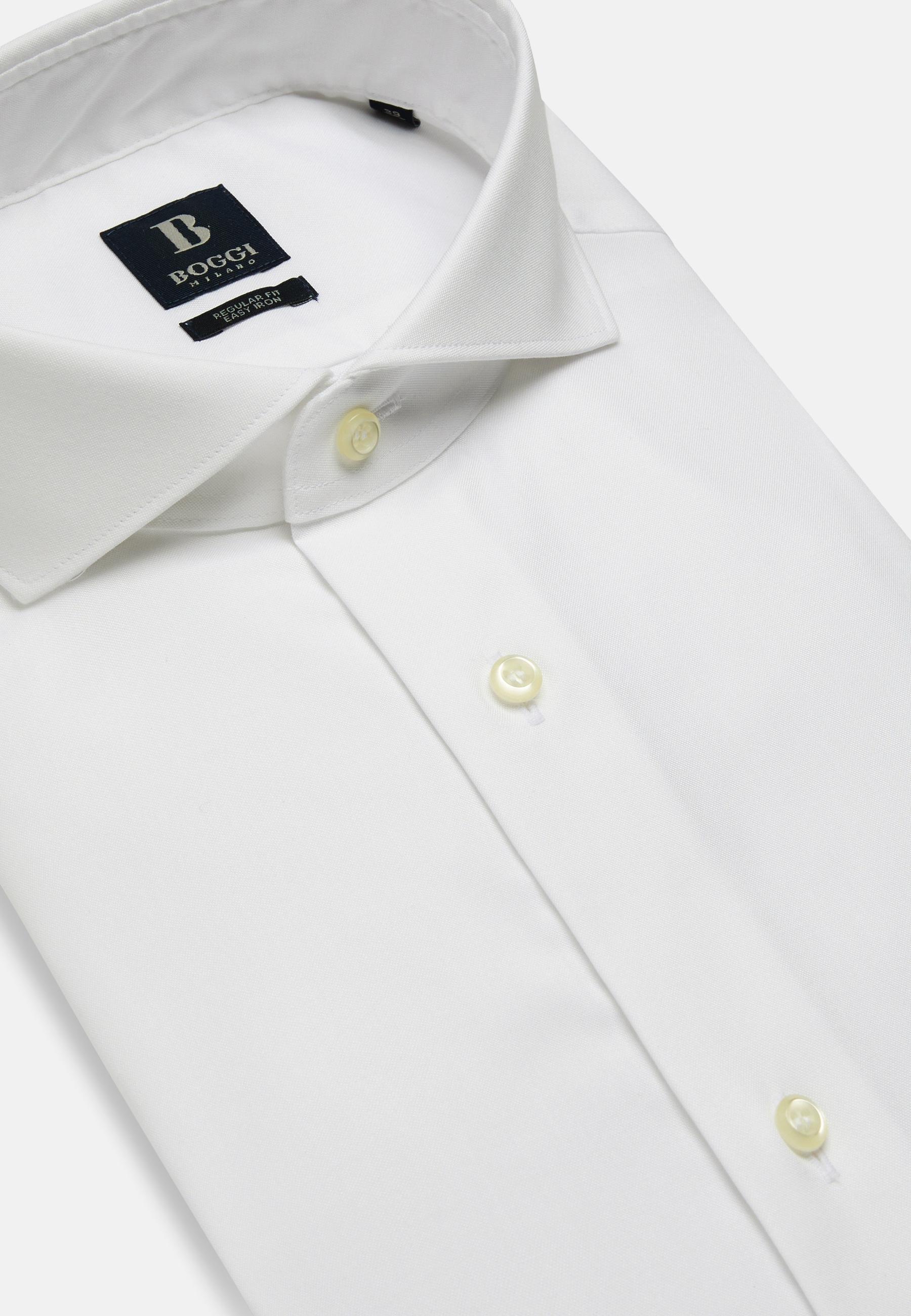 White Stretch P.Point Napoli Collar Shirt, 3901_WHIT, large image number 3