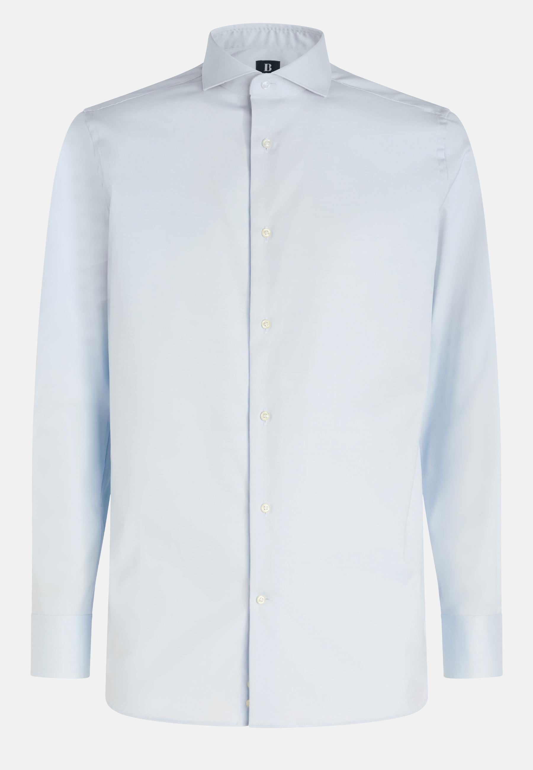Stretch p.point napoli collar shirt regular fit Blue, Light Blue, large image number 9