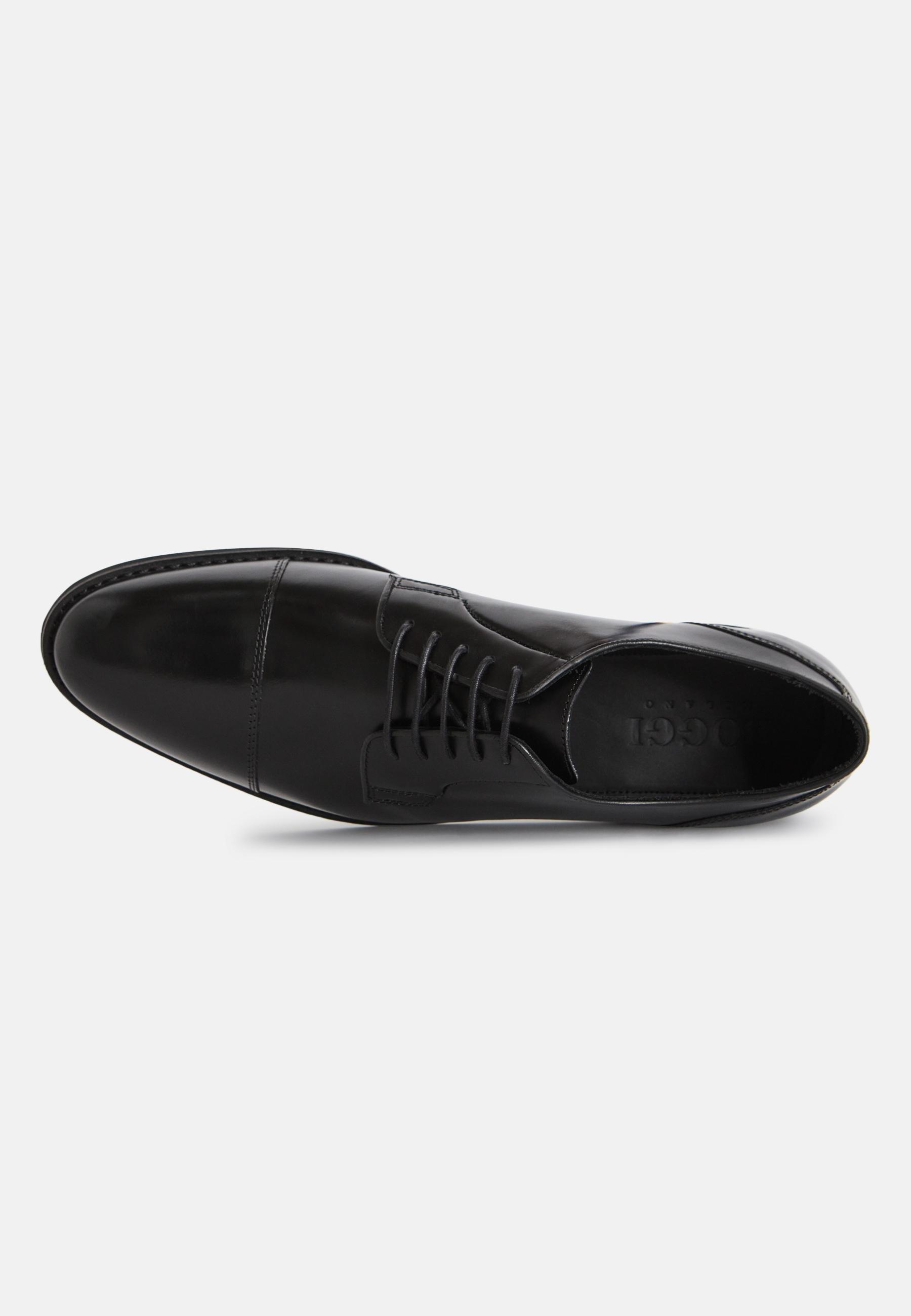 Leather Derby Shoes Black, Black, large image number 6