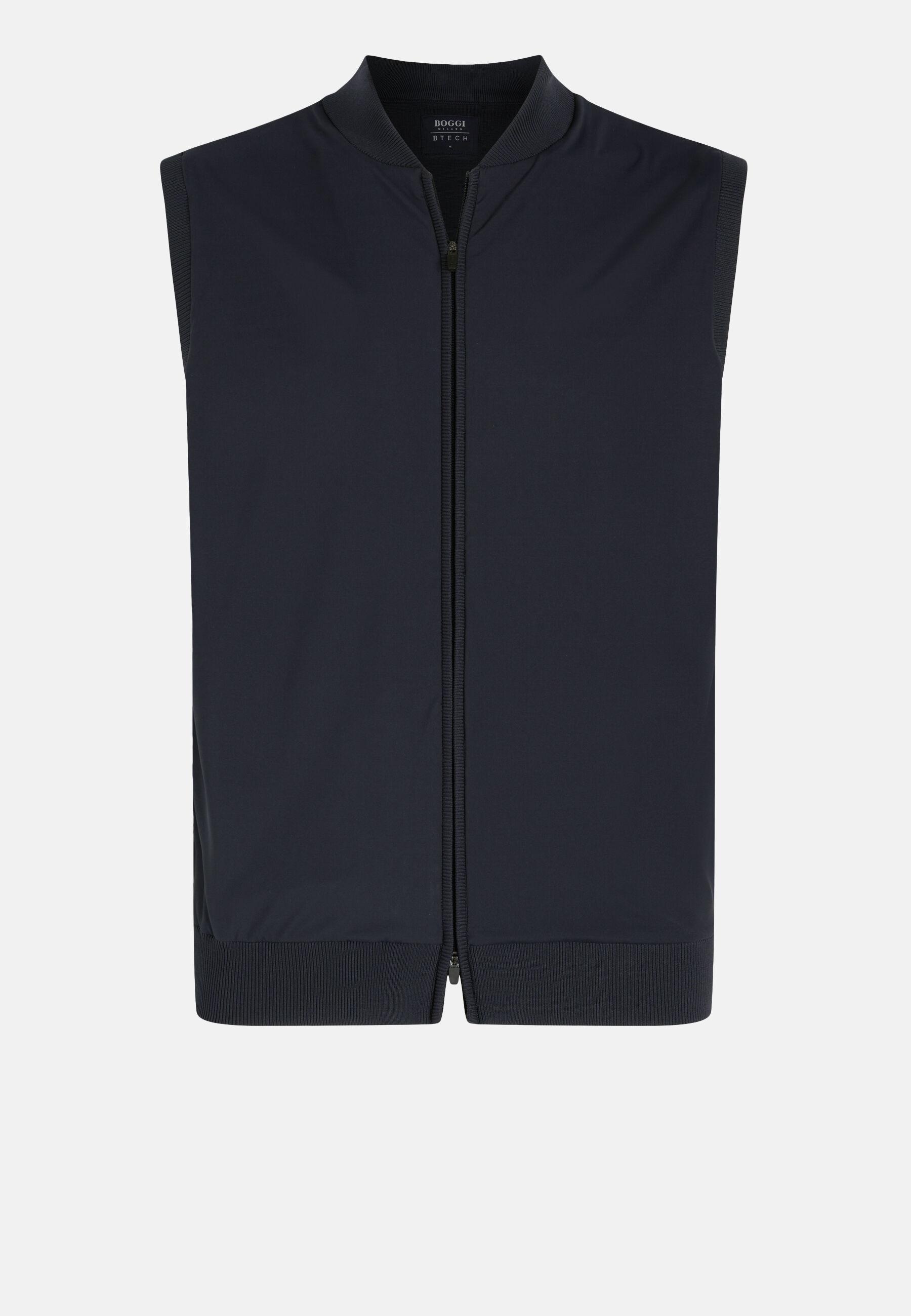 صديرية من الجيرسيه التقني والمعاد تدويره باللون الكحلي, Navy blue, large image number 8