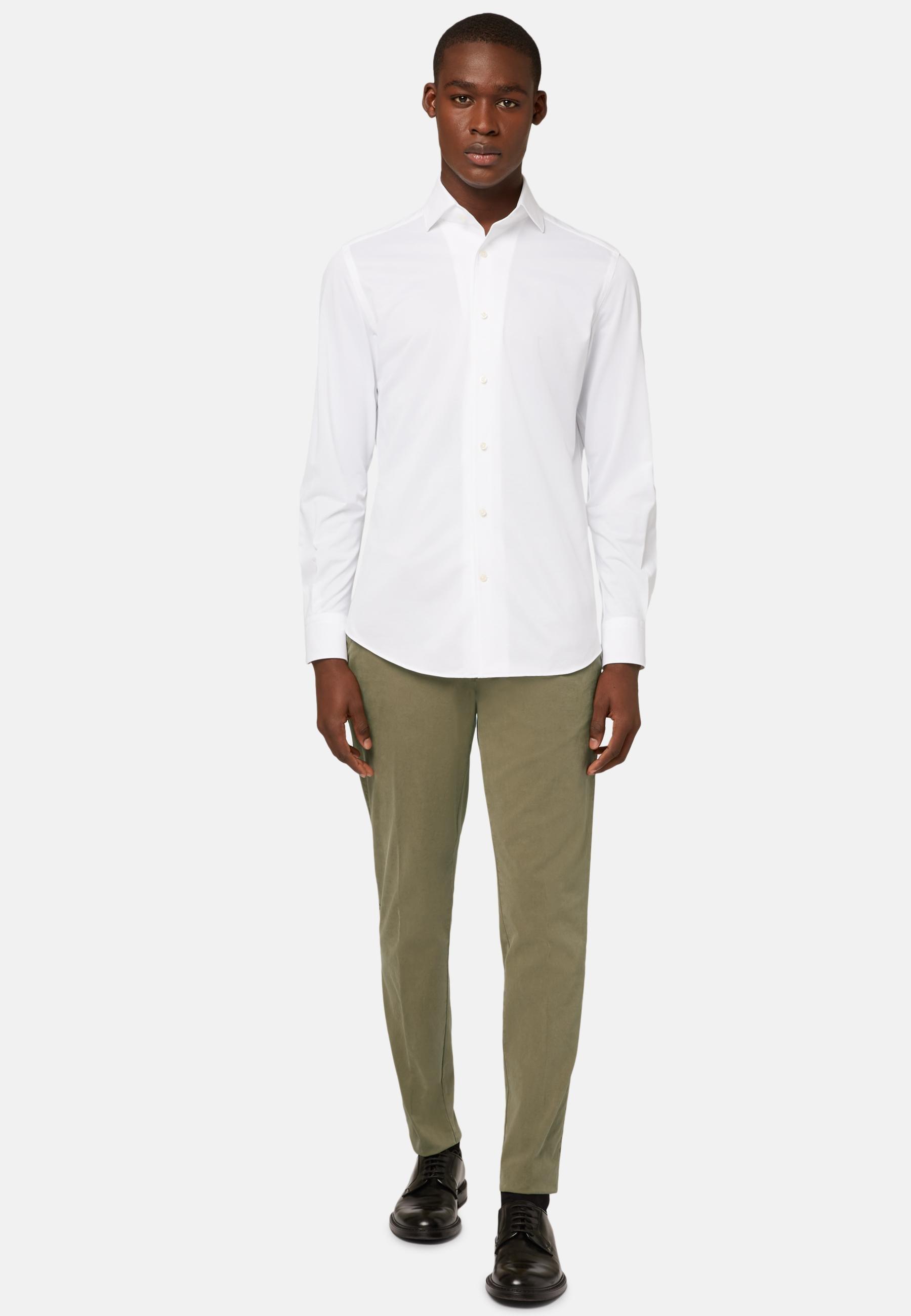 Boggi Milano - Khaki Stretch Cotton Trousers