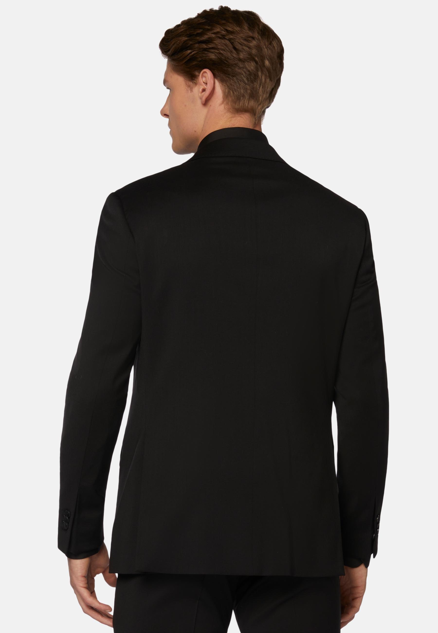 Black Stretch Wool Knit Jacket, , large image number 1