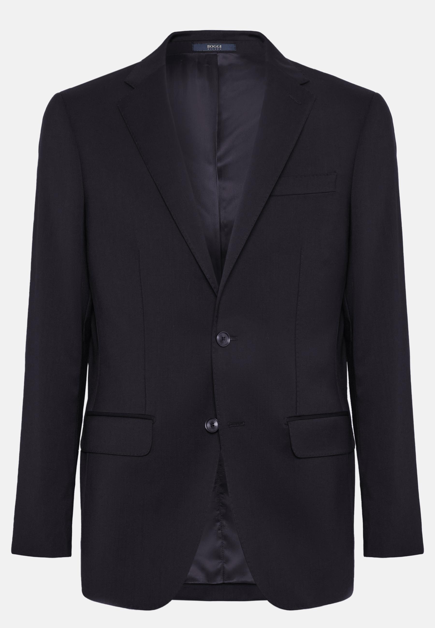 Navy Stretch Wool Knit Jacket, , large image number 3