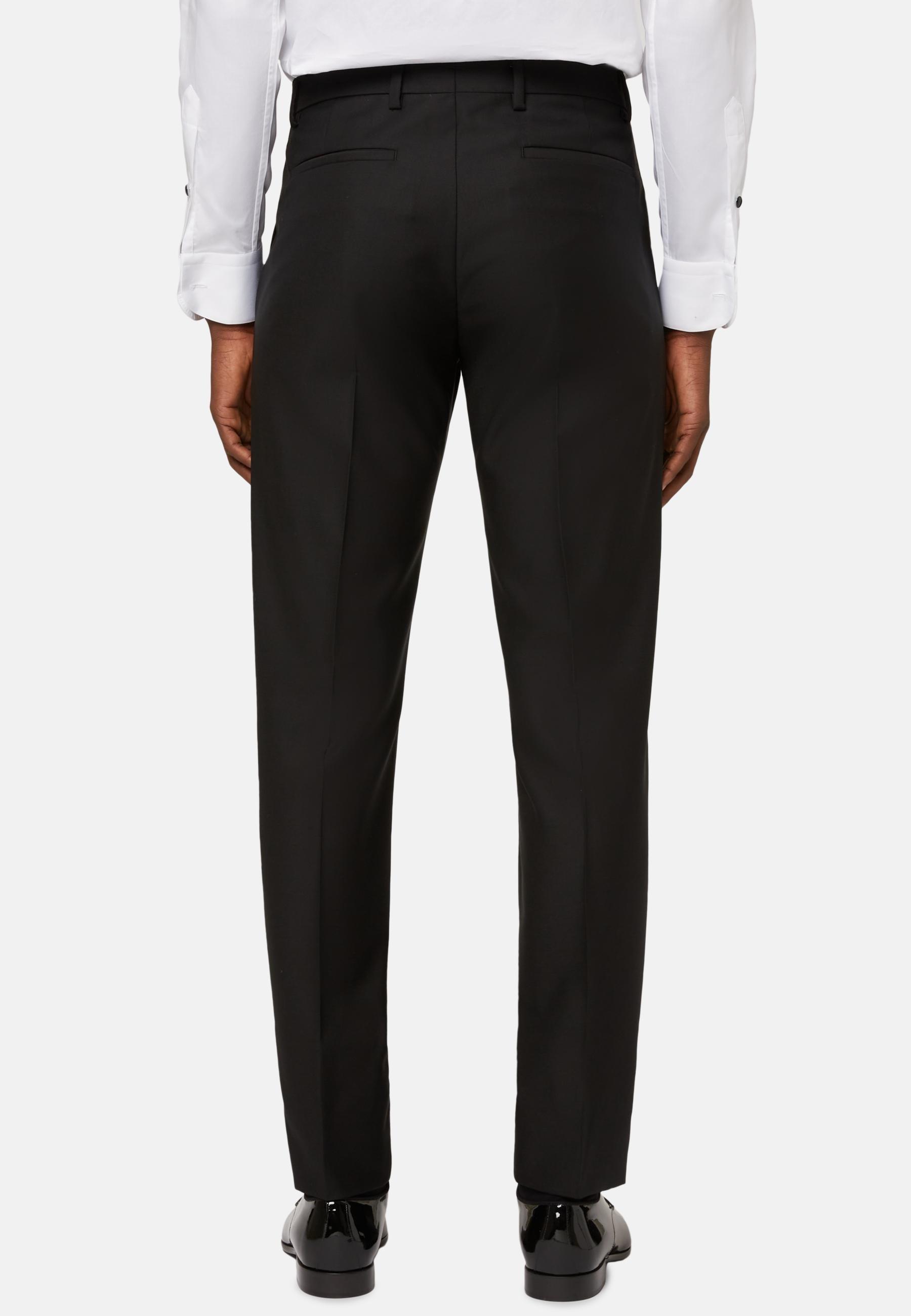 Boggi Milano - Black Wool Tuxedo Trousers