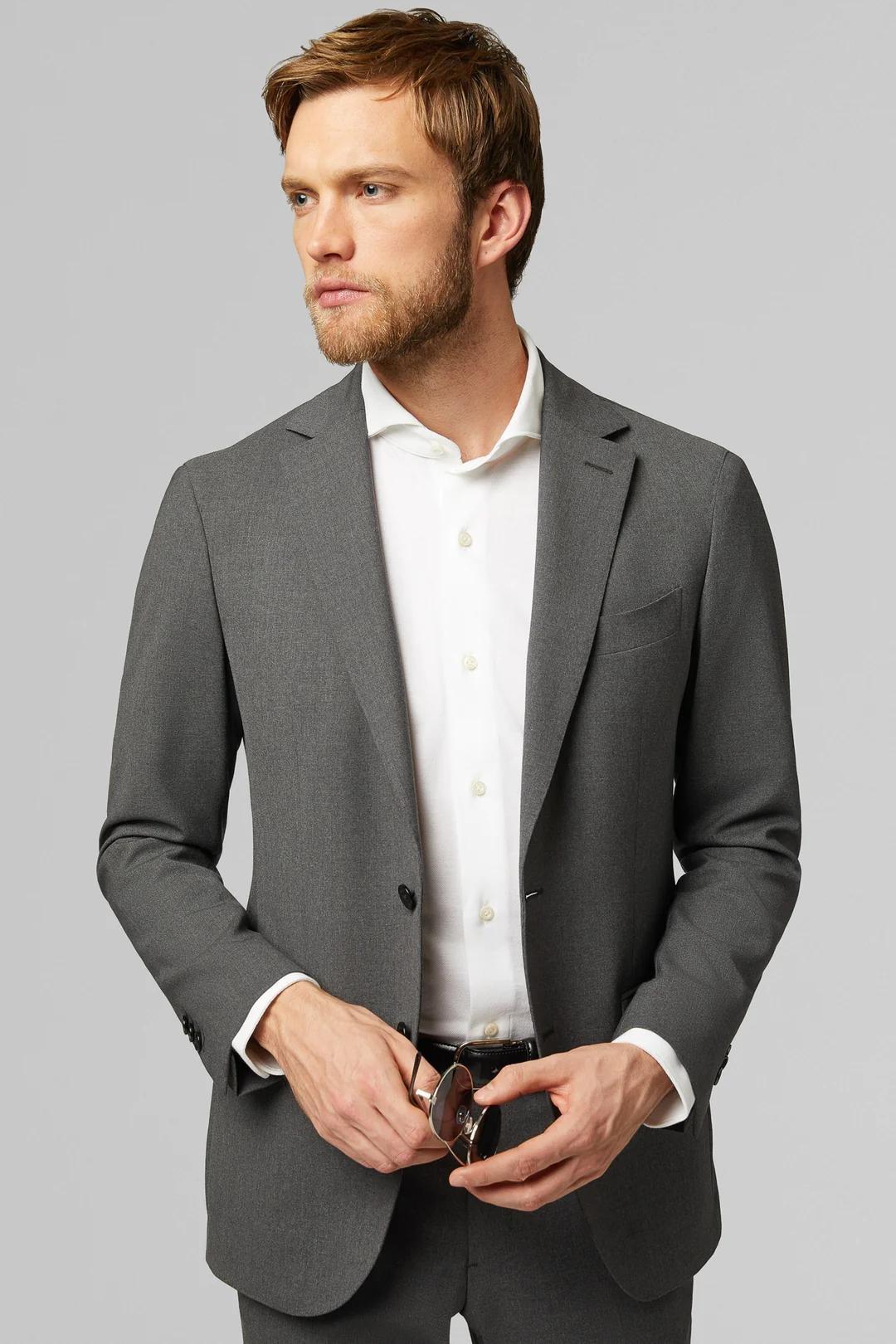 Grey Travel Wool Jacket, , large image number 1