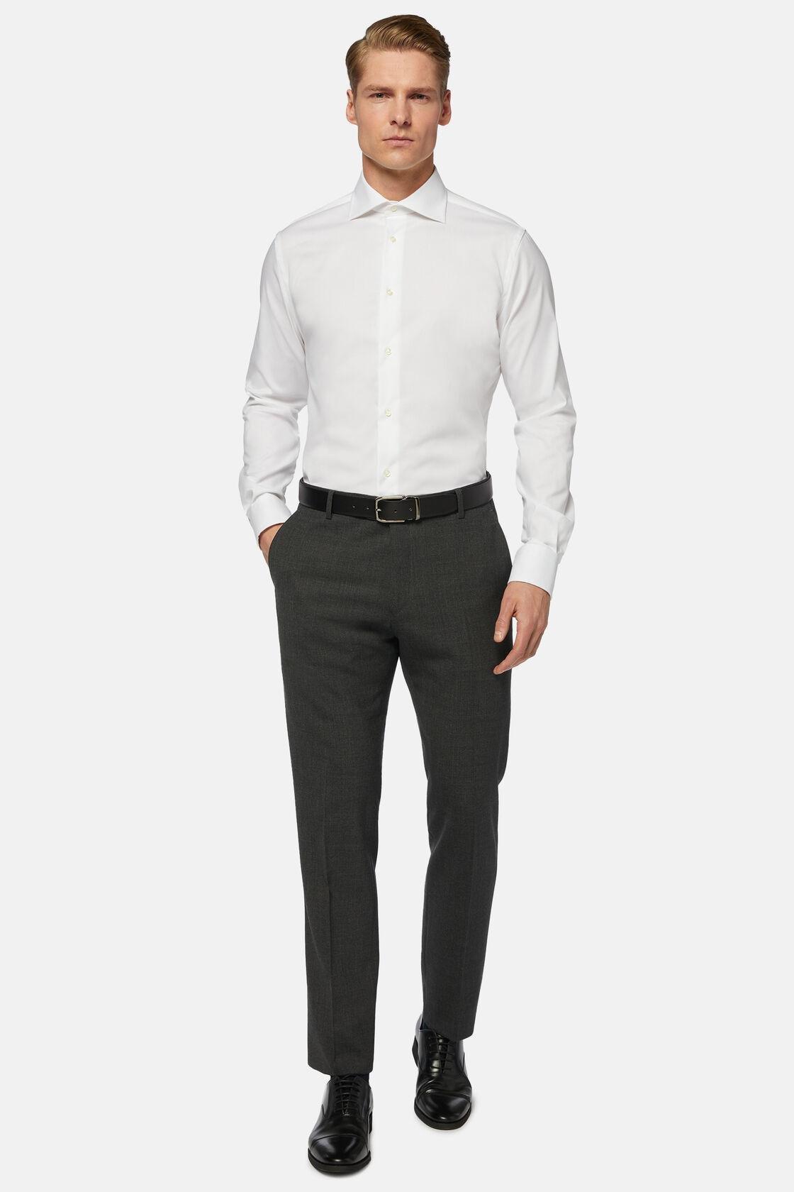 Grey Travel Wool Trousers, , medium