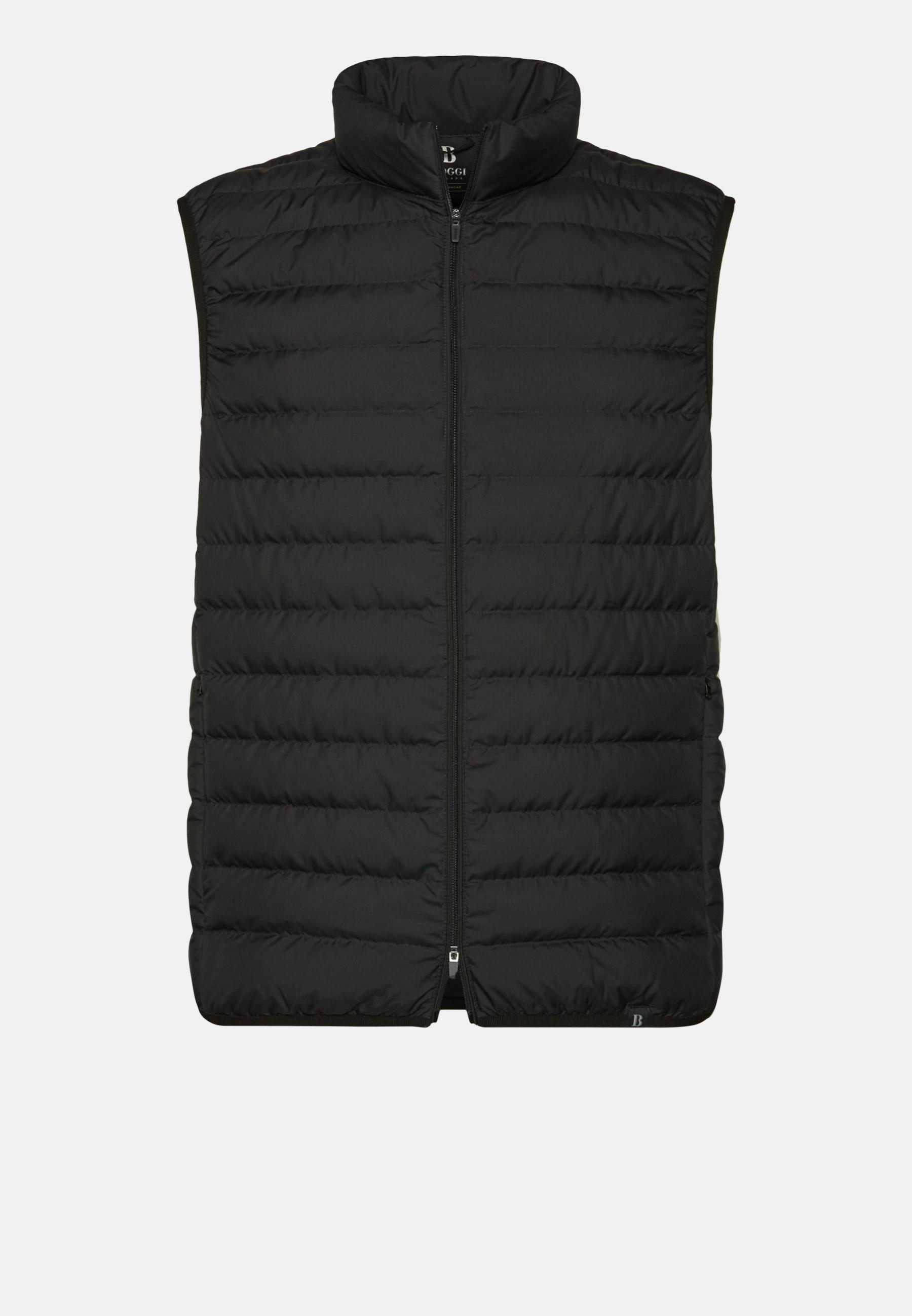 Goose Down Recycled Fabric Waistcoat Black, Black, large image number 6