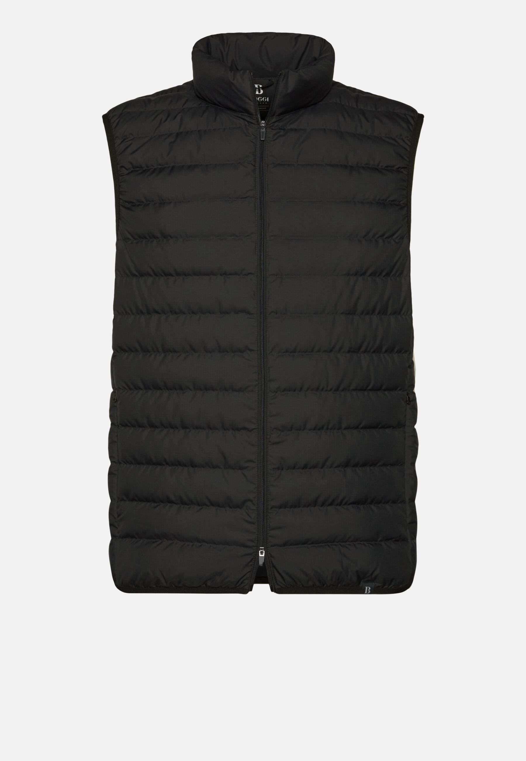 Goose Down Recycled Fabric Waistcoat Black, Black, large image number 7