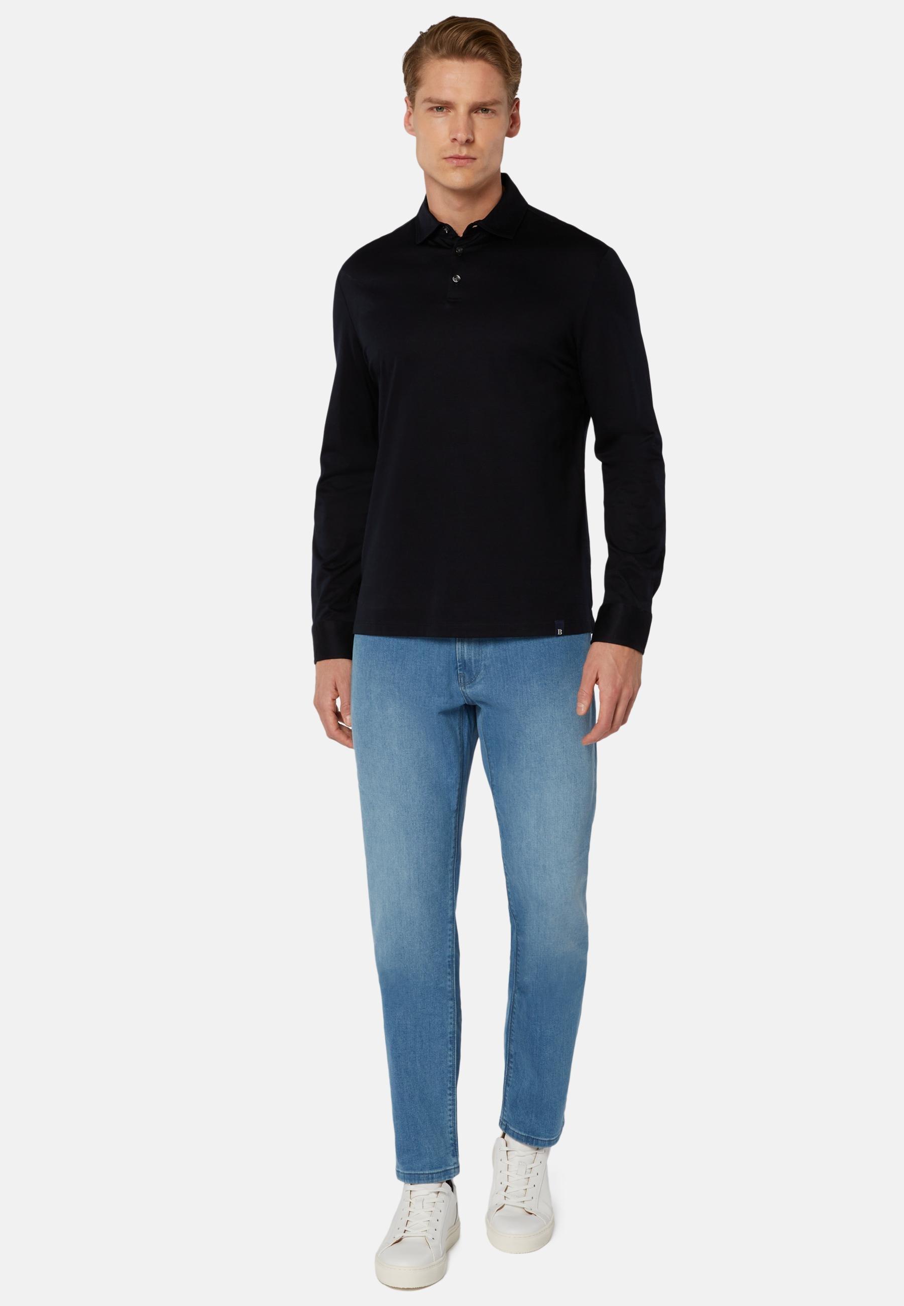 Stretch Denim Solid Slim Jeans, , large image number 0