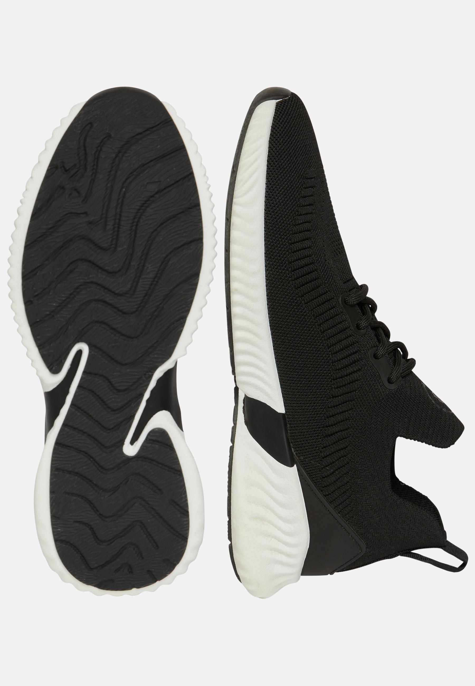 Black Recycled Yarn Willow Trainers Black, Black, large image number 4