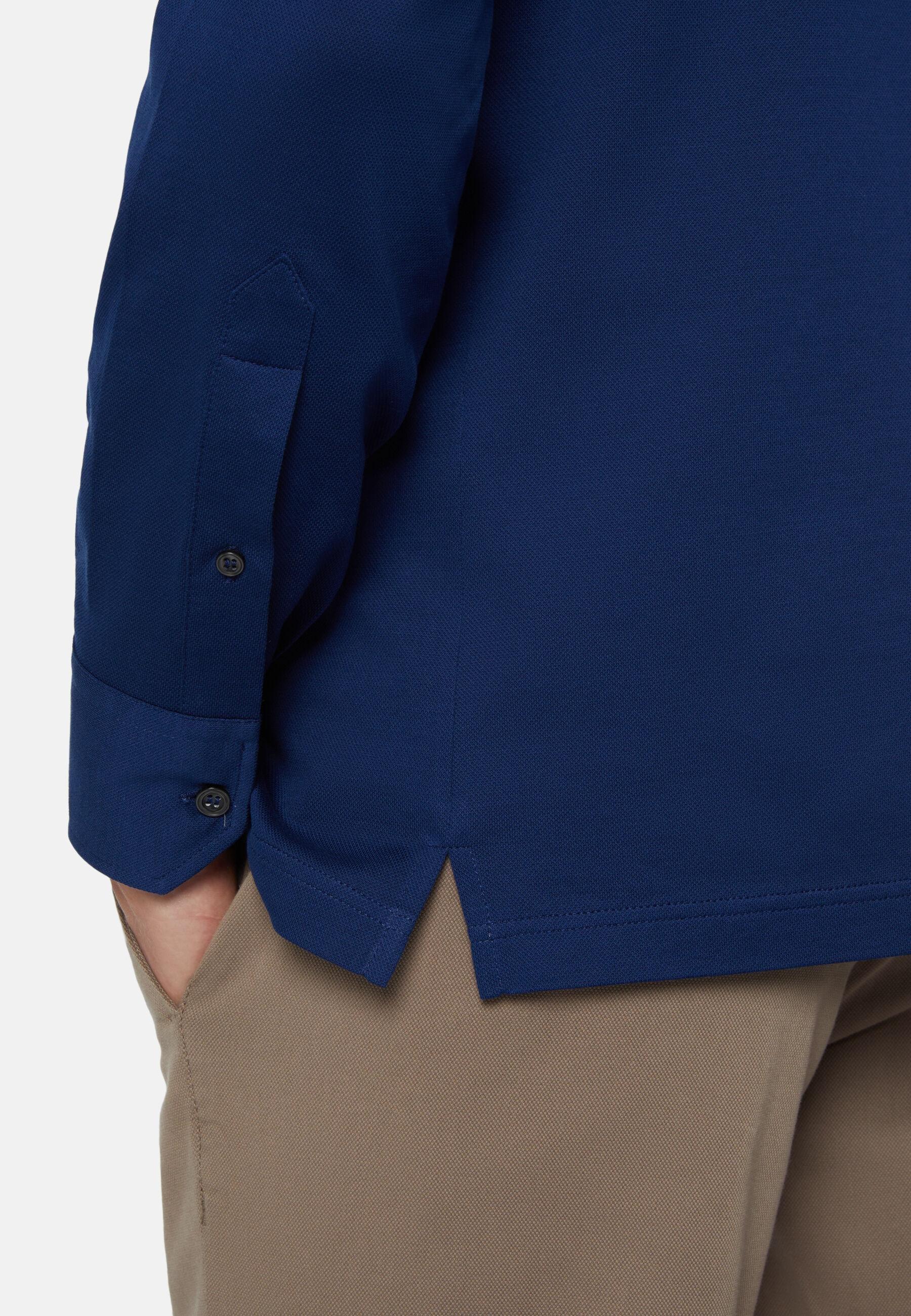 Slim Fit Polo Shirt In Filo Di Scozia Pique Navy, Royal blue, medium