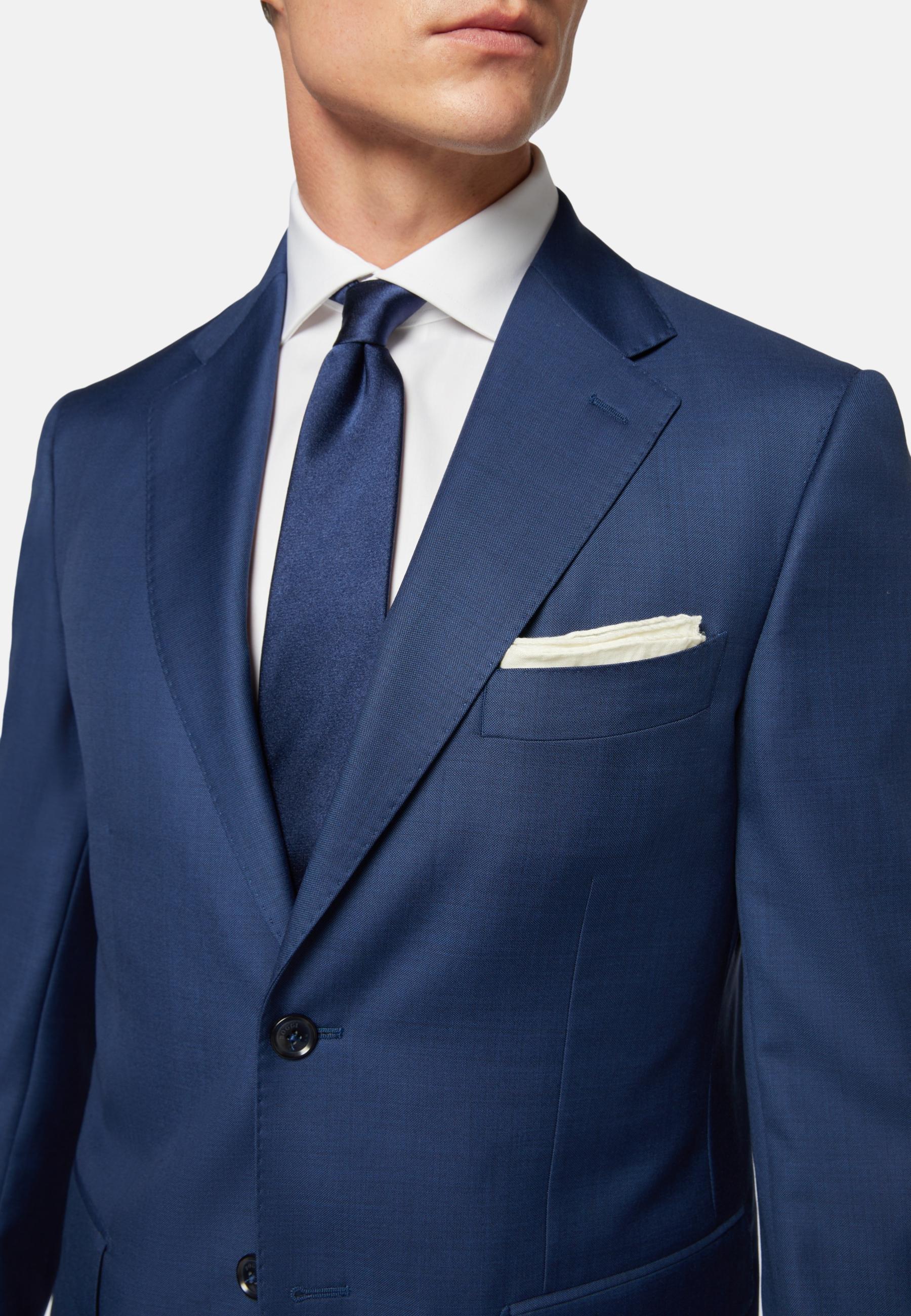 Blue Grisaille Wool Jacket Blue, Blue, large image number 4