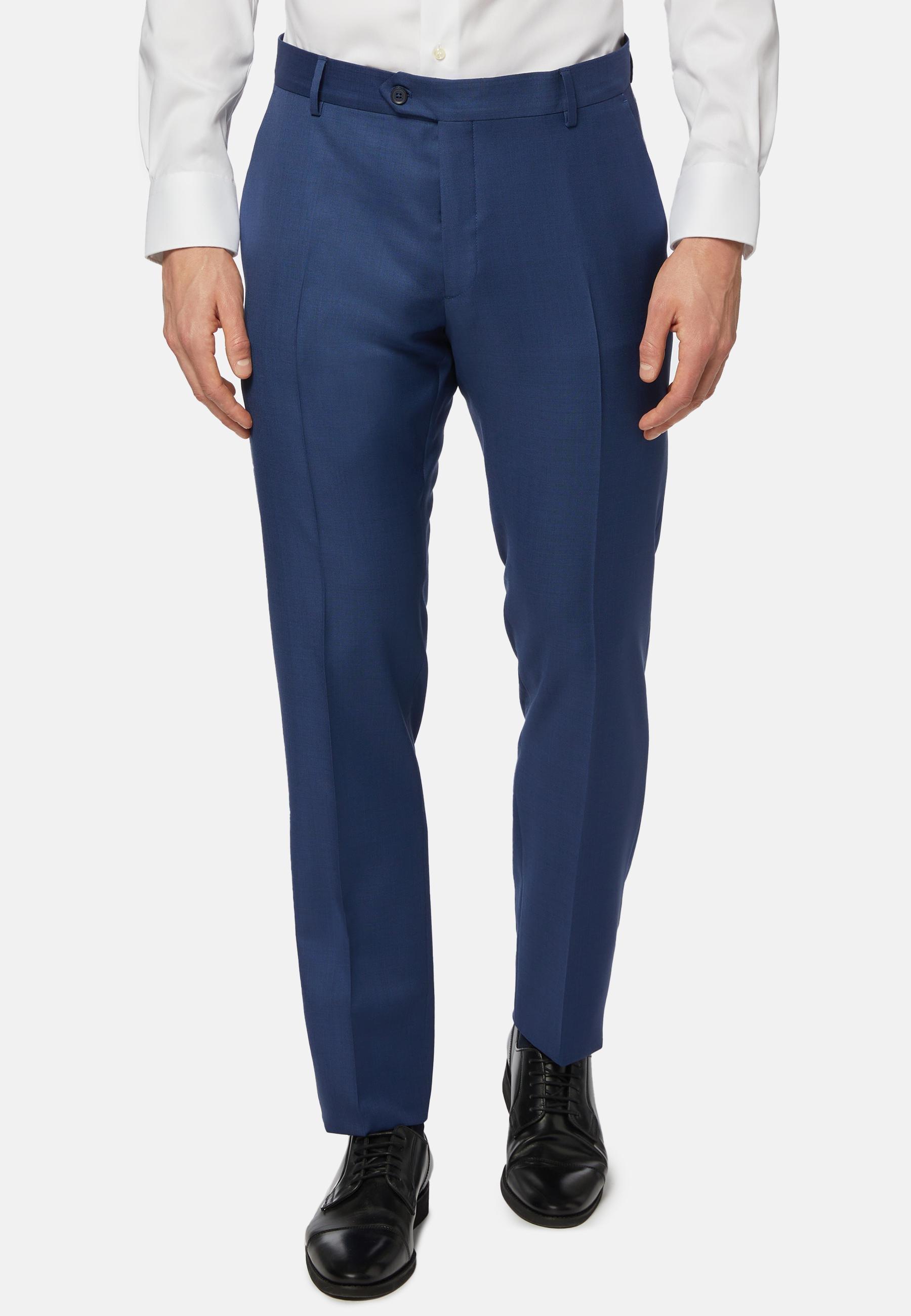 Blue Grisaille Wool Trousers, , large image number 0