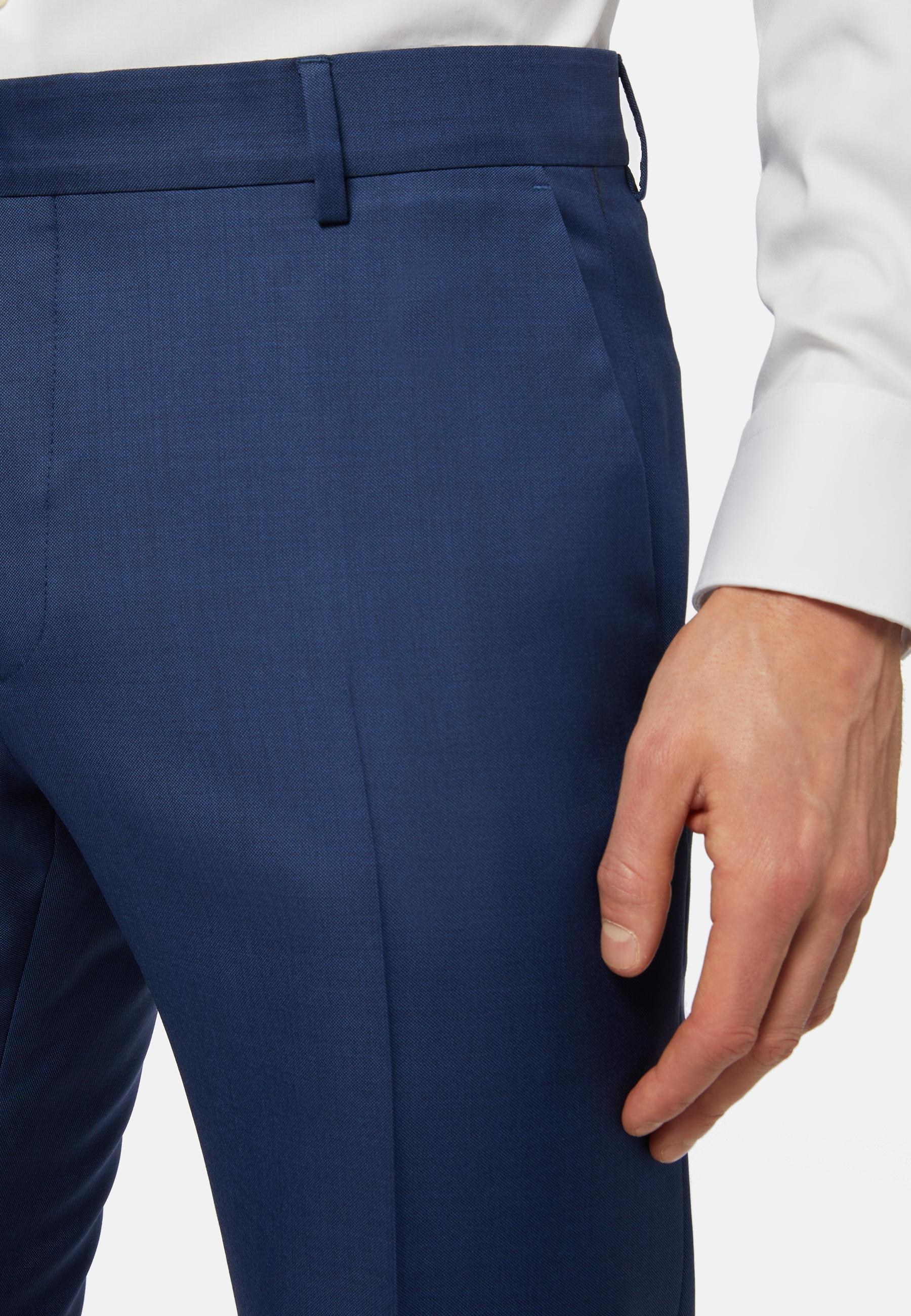 Blue Grisaille Wool Trousers, , large image number 3