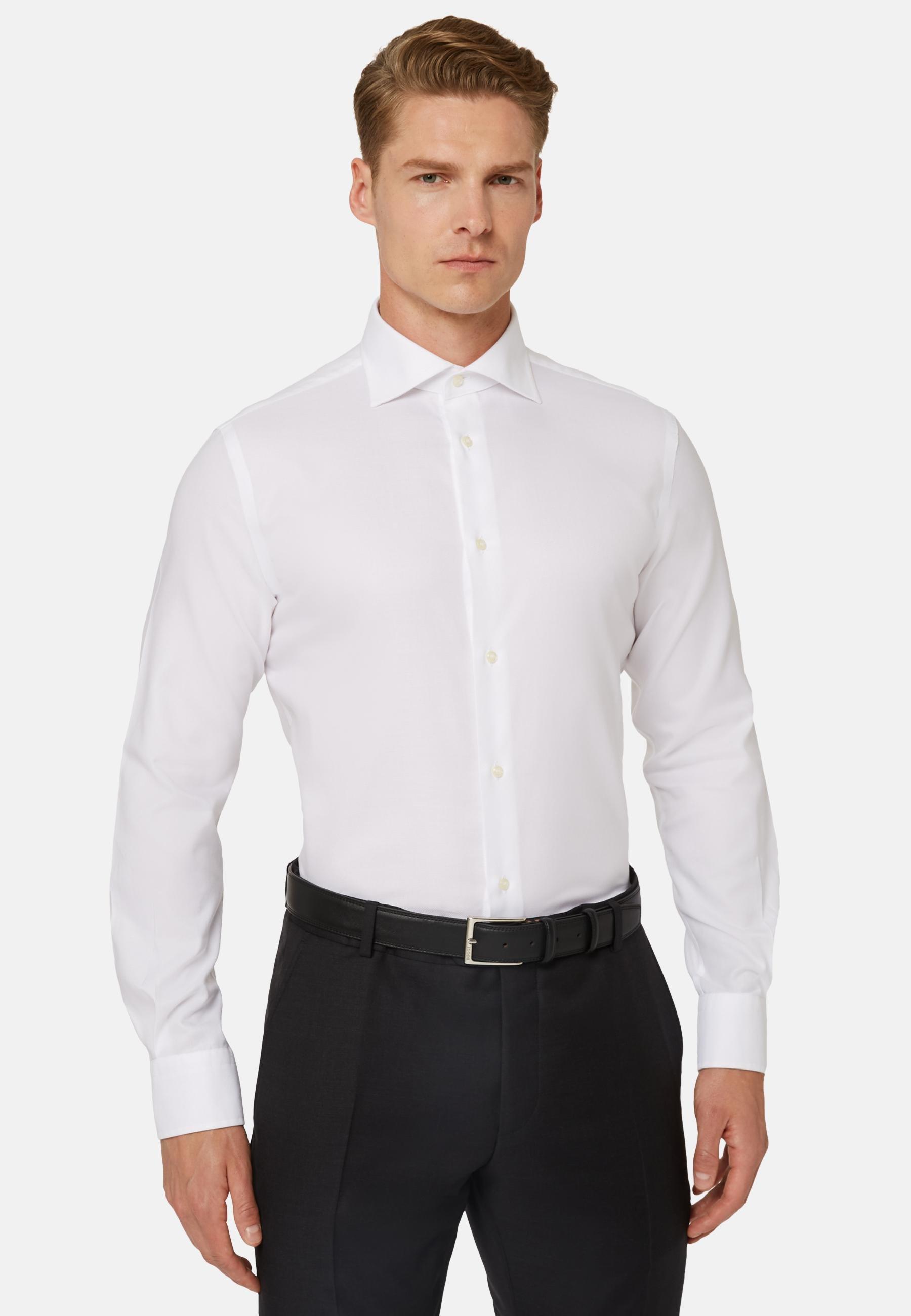 White Cotton Dobby Shirt, , large image number 0
