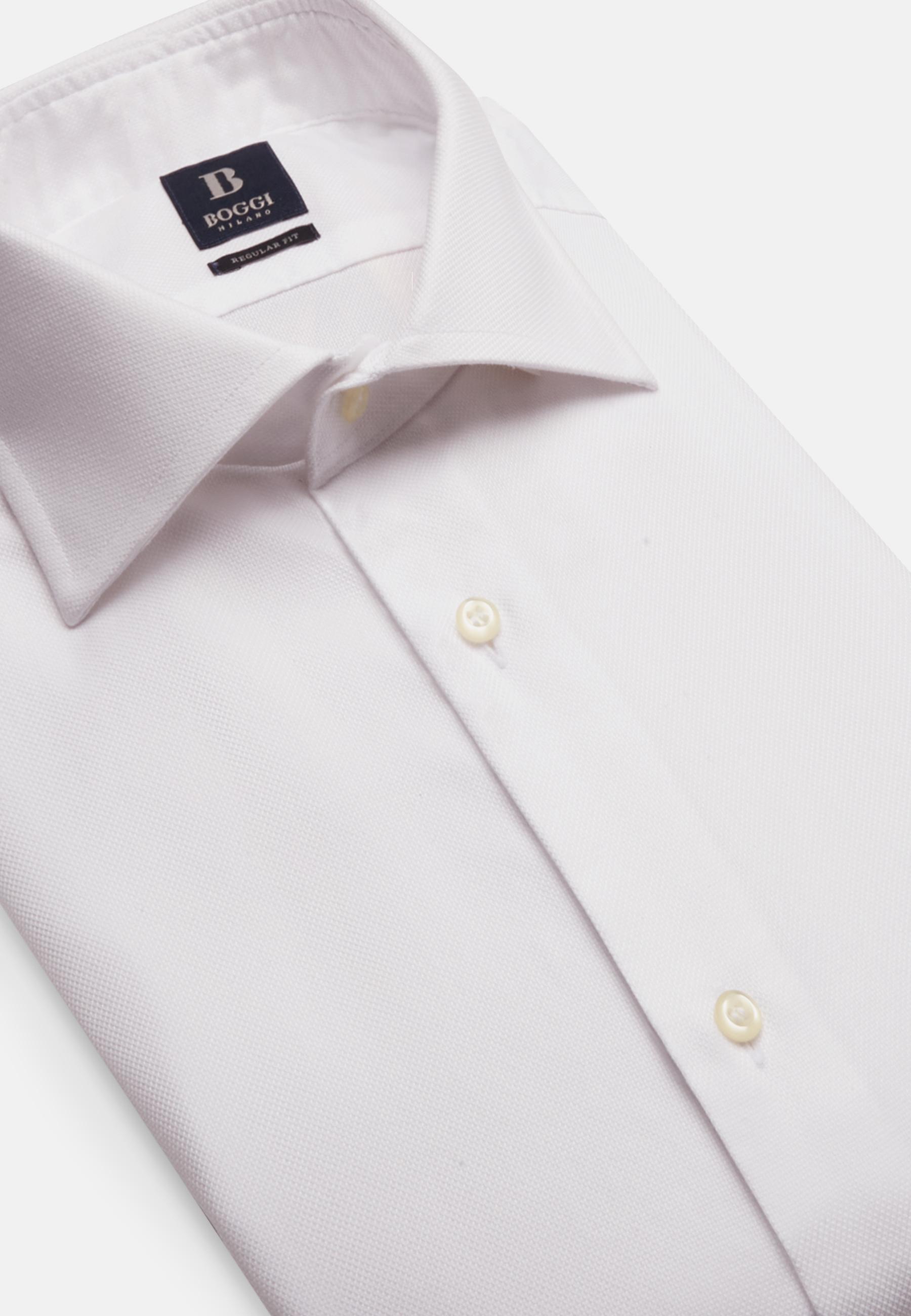 White Cotton Dobby Shirt, , large image number 3