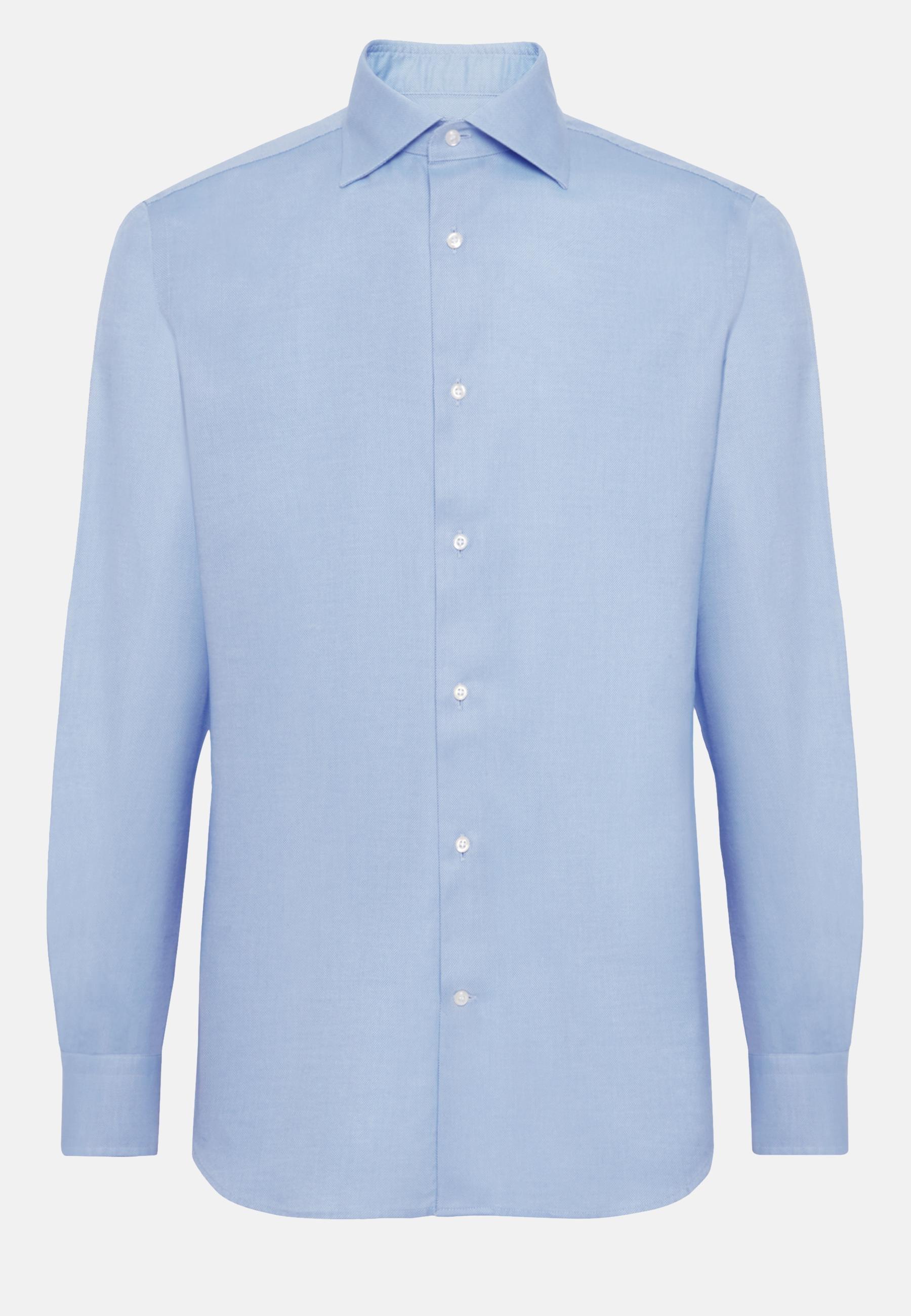 Boggi Milano - Blue Cotton Dobby Shirt