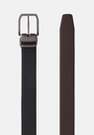 Boggi Milano - Black Printed Leather Reversible Belt