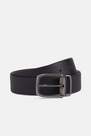 Boggi Milano - Black Printed Leather Reversible Belt
