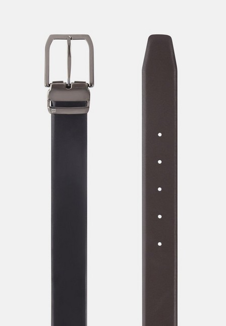 Boggi Milano - Black Reversible Smooth Leather Belt