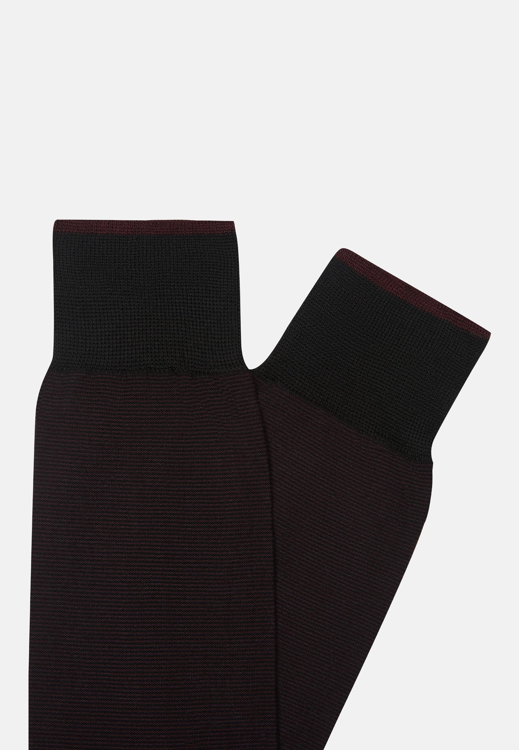 Red Striped Socks In Organic Cotton, , large image number 1