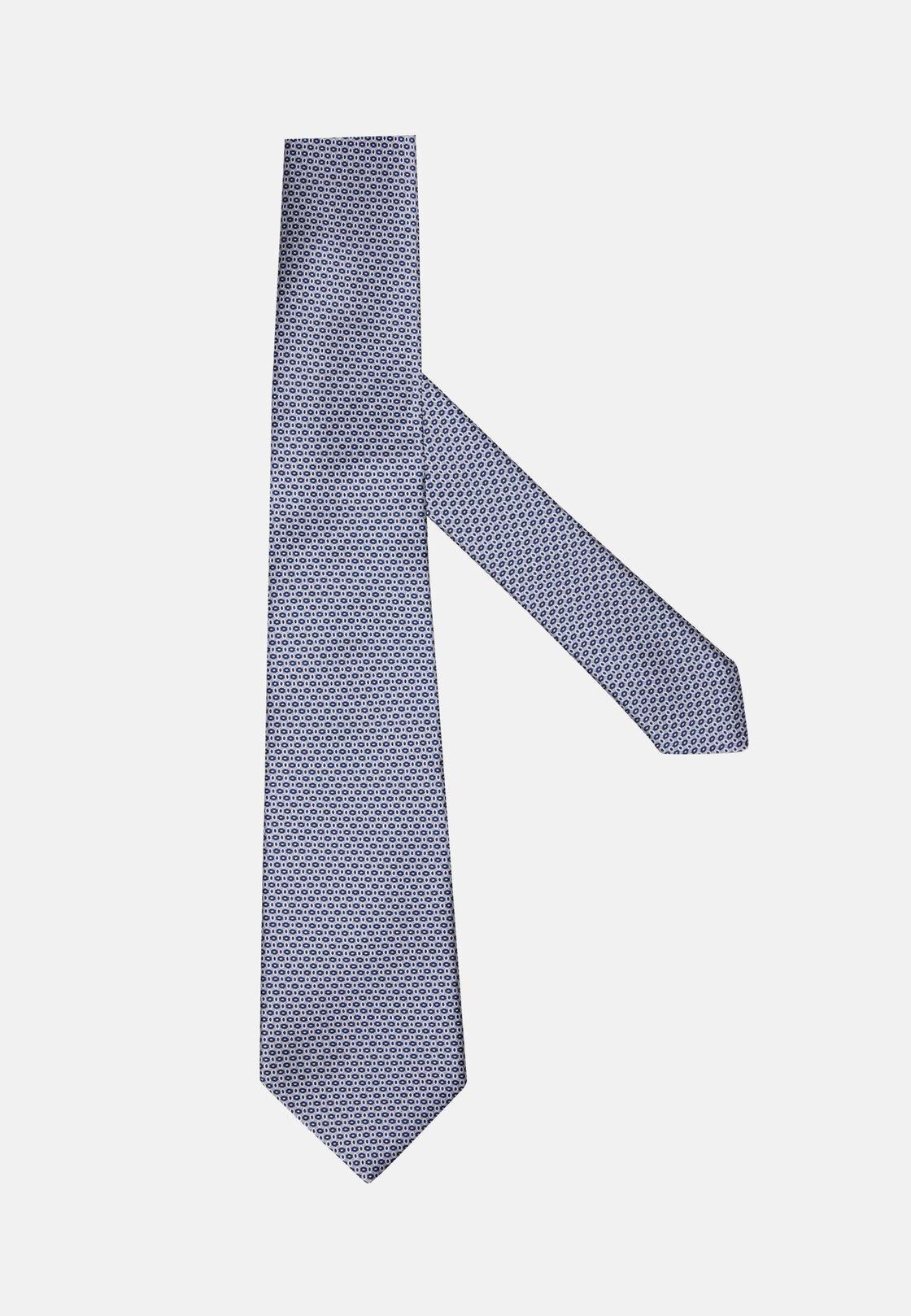 Grey Geometric Silk Tie, , large image number 0