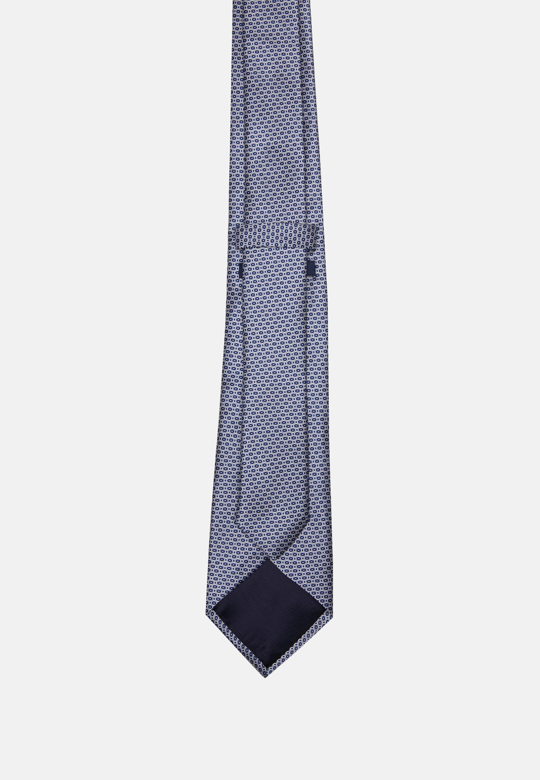 Grey Geometric Silk Tie, , large image number 1