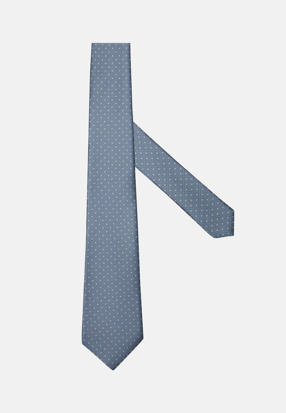 Light Blue Polka Dot Silk Tie, , large image number 0