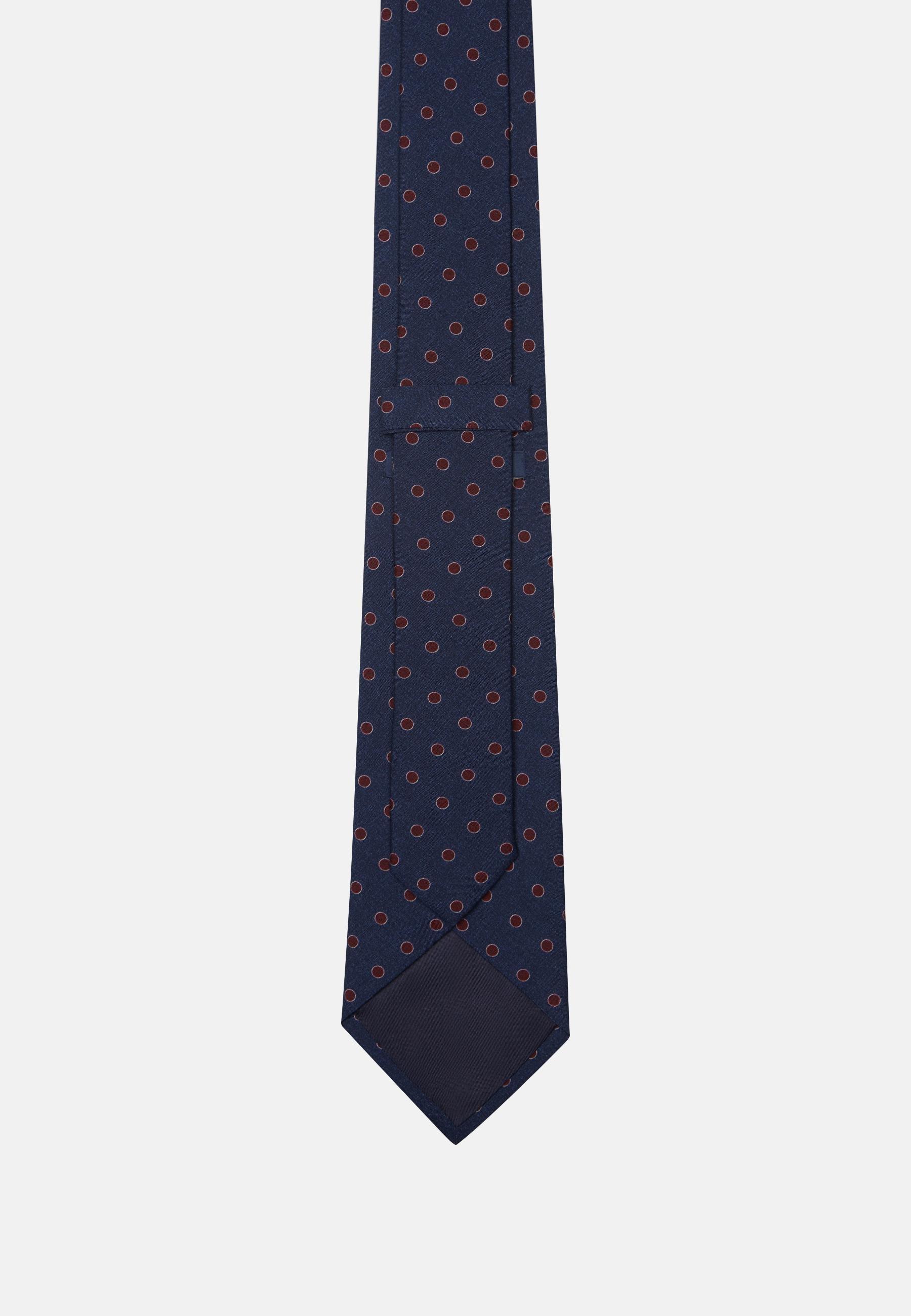 Blue Polka Dot Silk Tie, , large image number 1