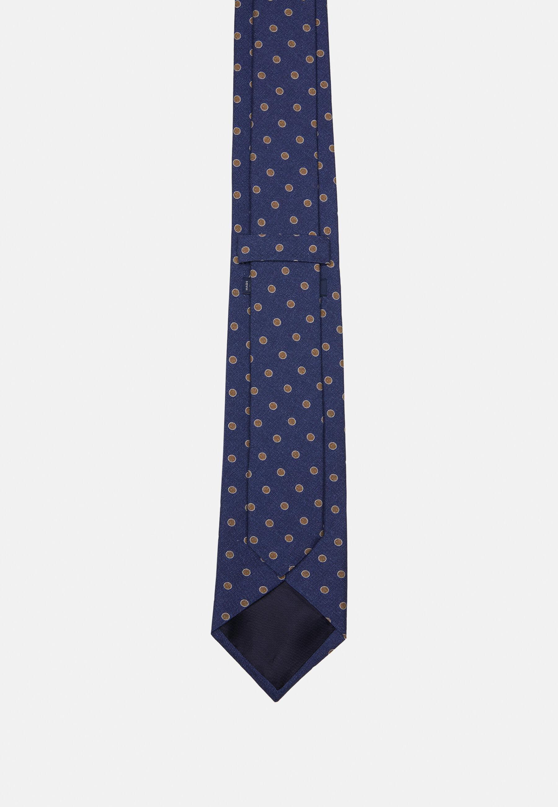 Blue Polka Dot Silk Tie, , large image number 1